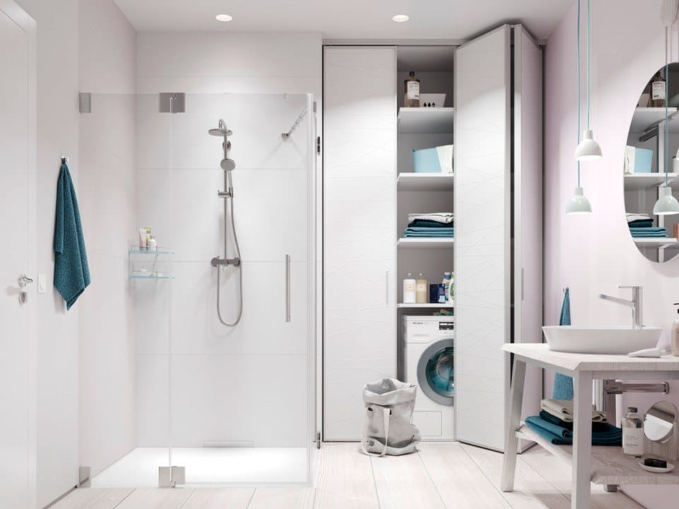 S1200 by raumplus - Anta a libro in alluminio e legno