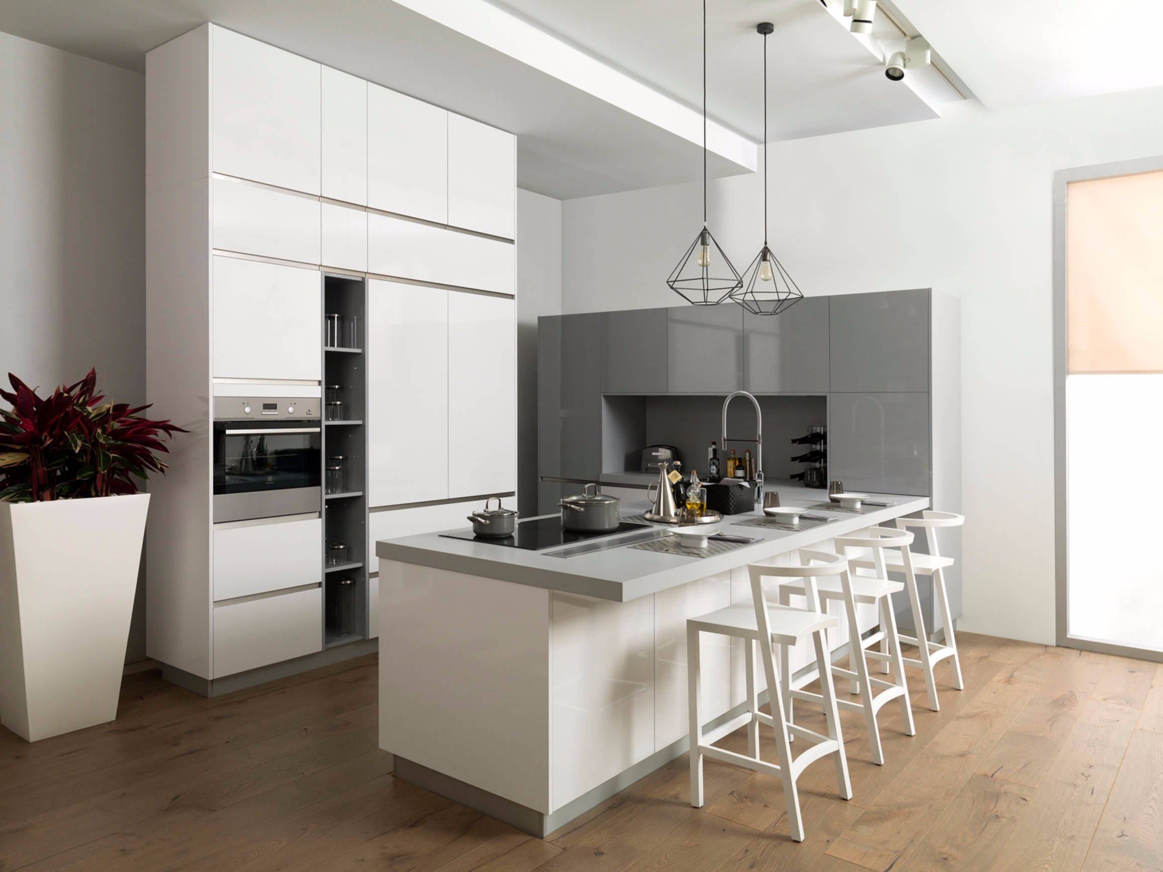 Gamadecor Urban Select – Dunkelgrau, Betonoptik, Edelstahl-Griffe