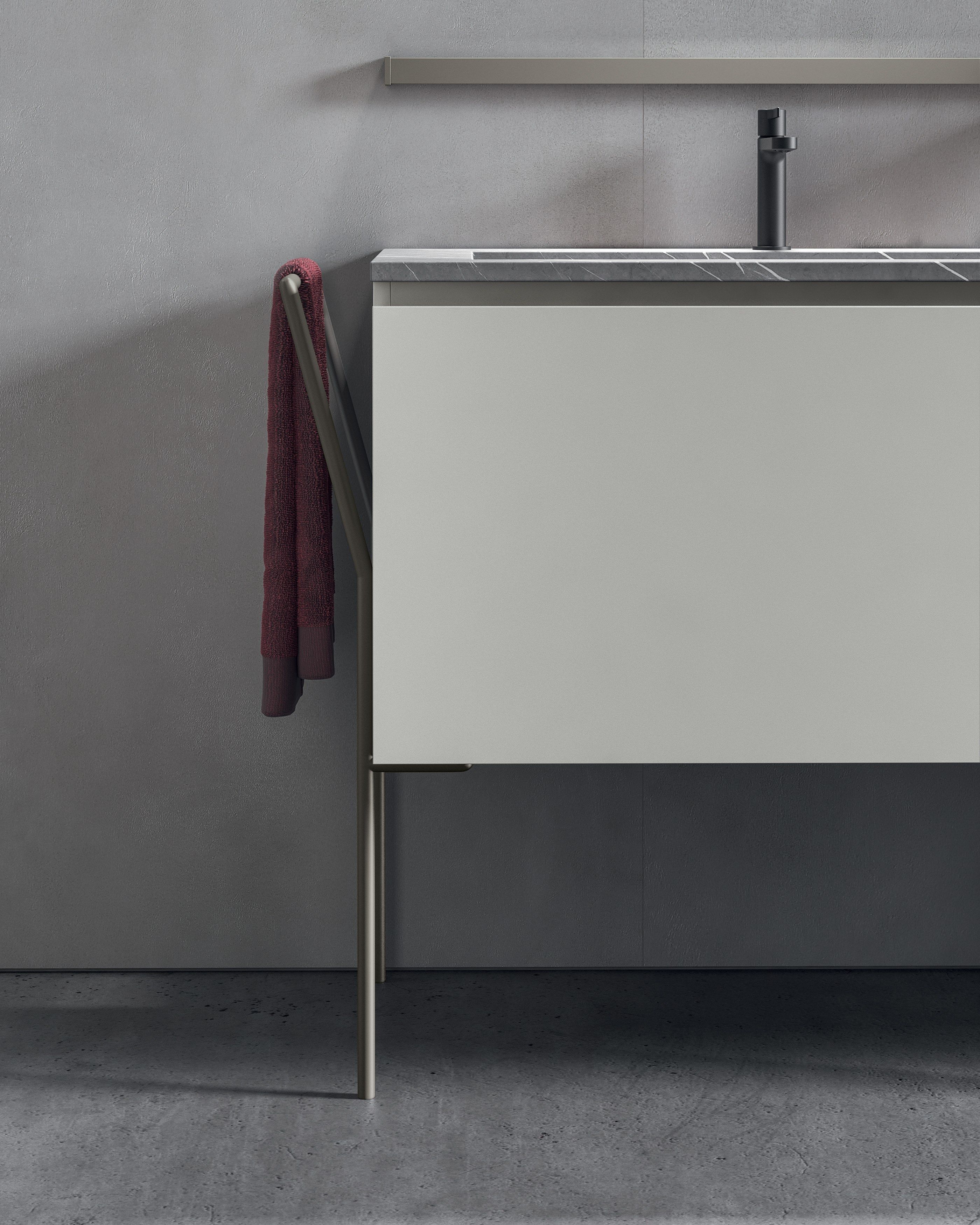 GALAXY 06 by BMT - Mobile lavabo doppio con specchio - 2