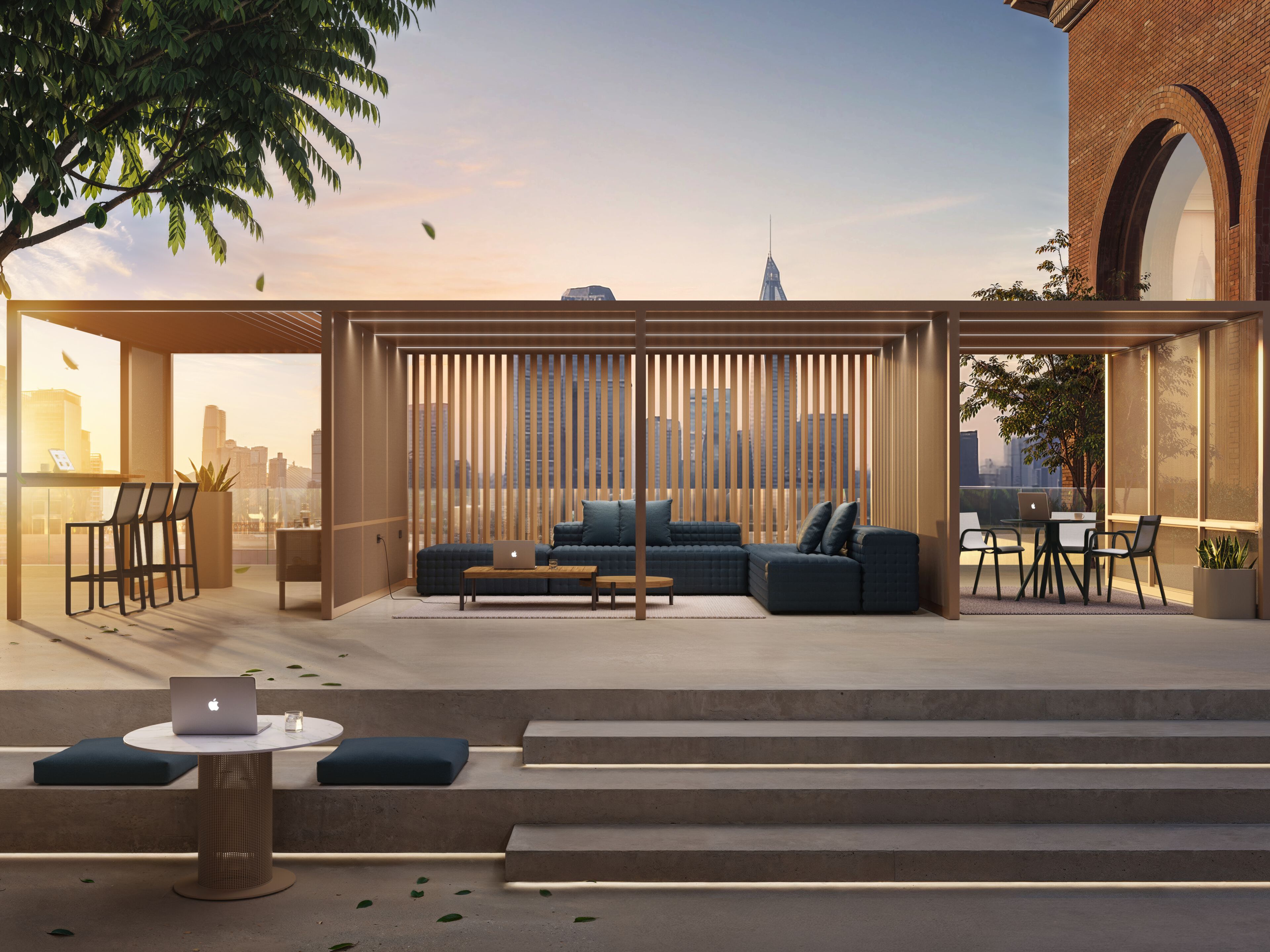 FLEX by GANDIABLASCO - Pergola in alluminio e legno