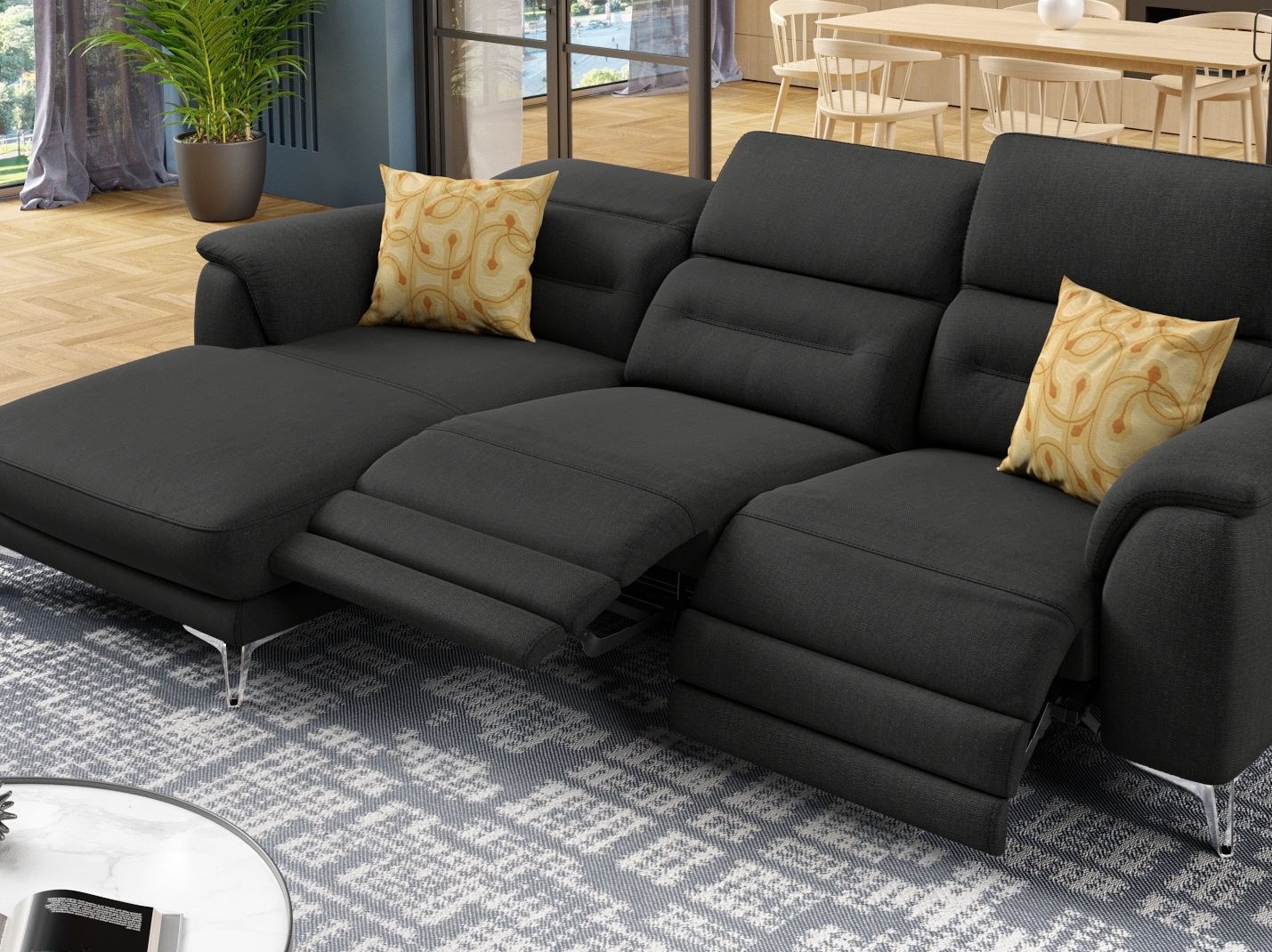 divano con chaise longue misure