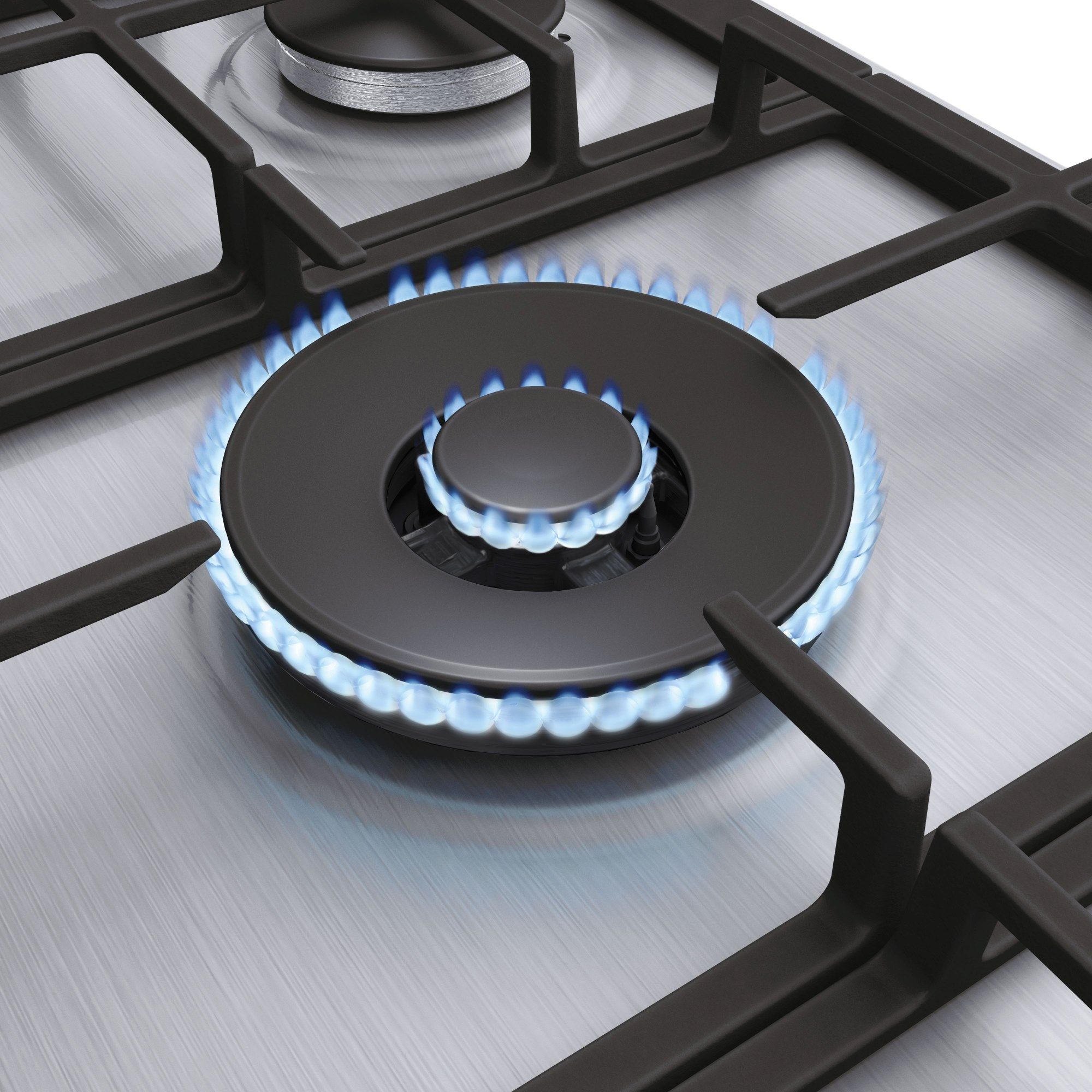 Gas builtin stainless steel and cast iron hob GAS ON METAL Series 4