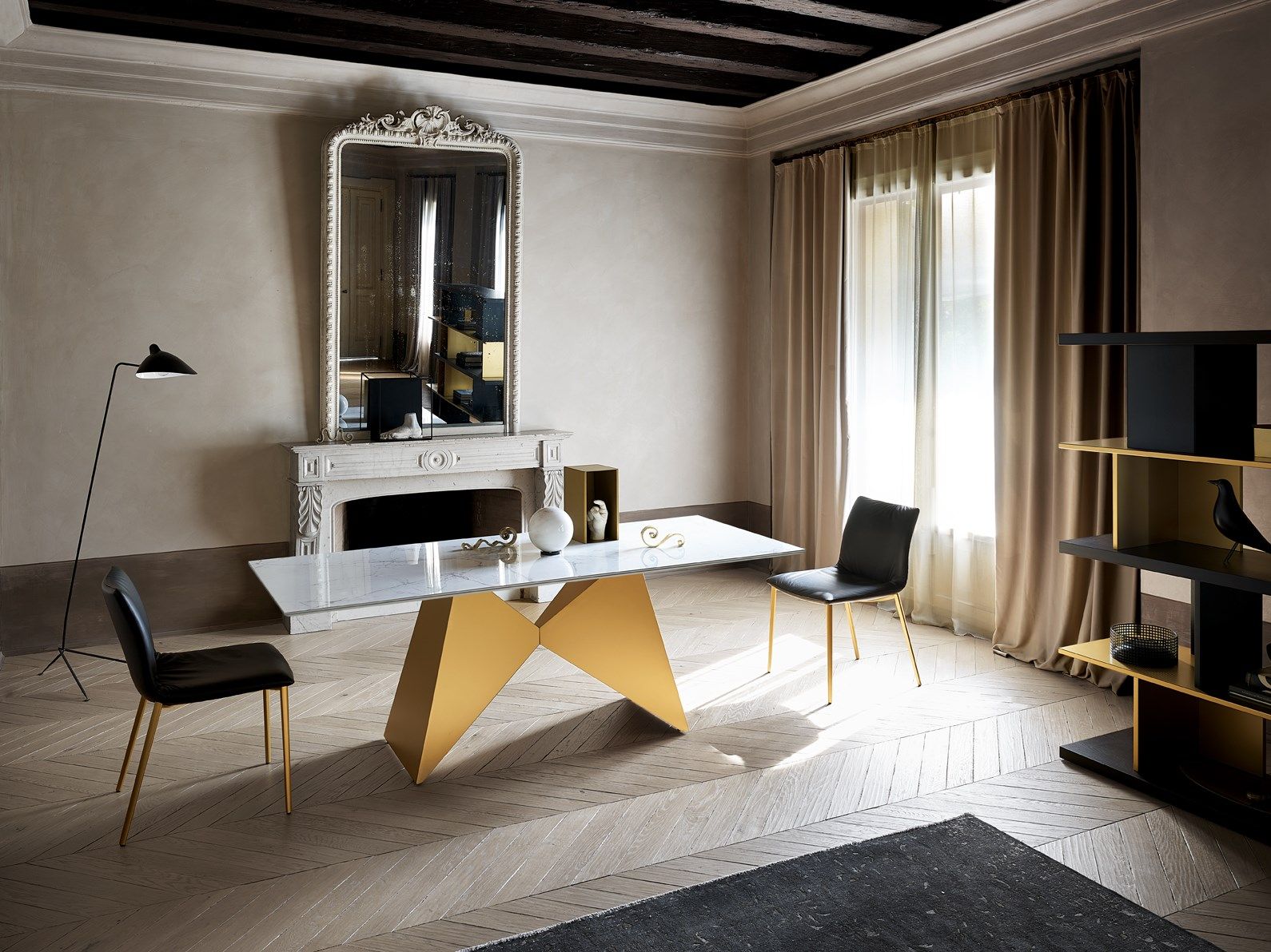 GEMINI by Ronda Design - Tavolo da pranzo con base in metallo - 2