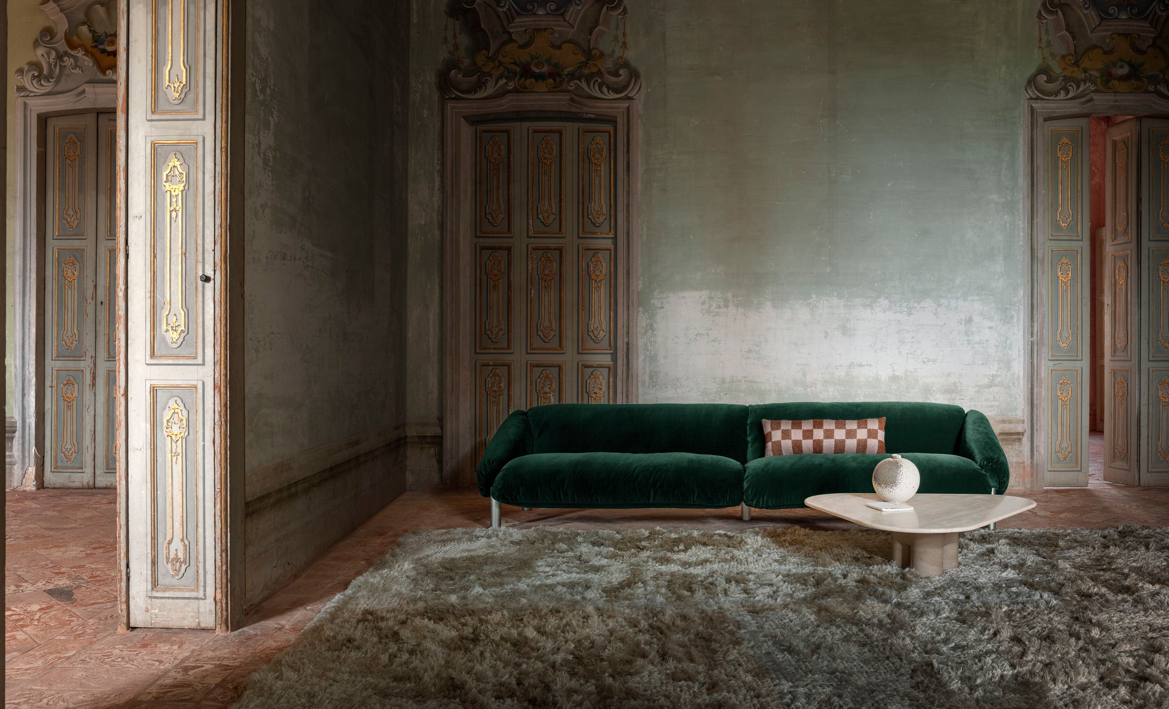 FLO by GHIDINI1961 - Divano in velluto a 4 posti - 2