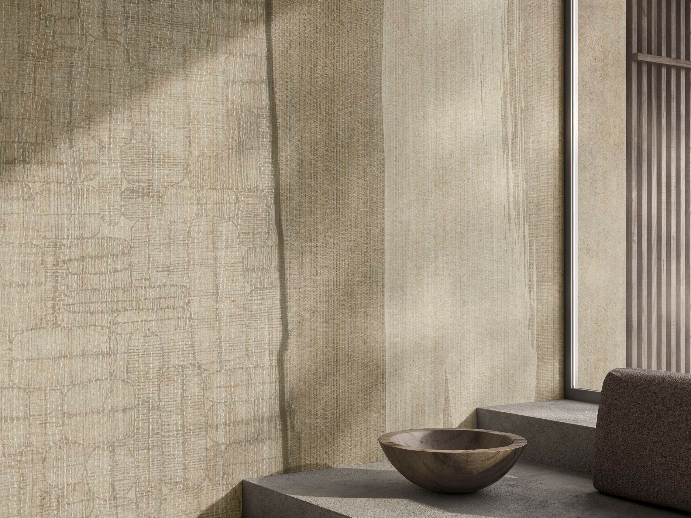 MATERIA by GLAMORA - Carta da parati in lino, ecosostenibile e compostabile