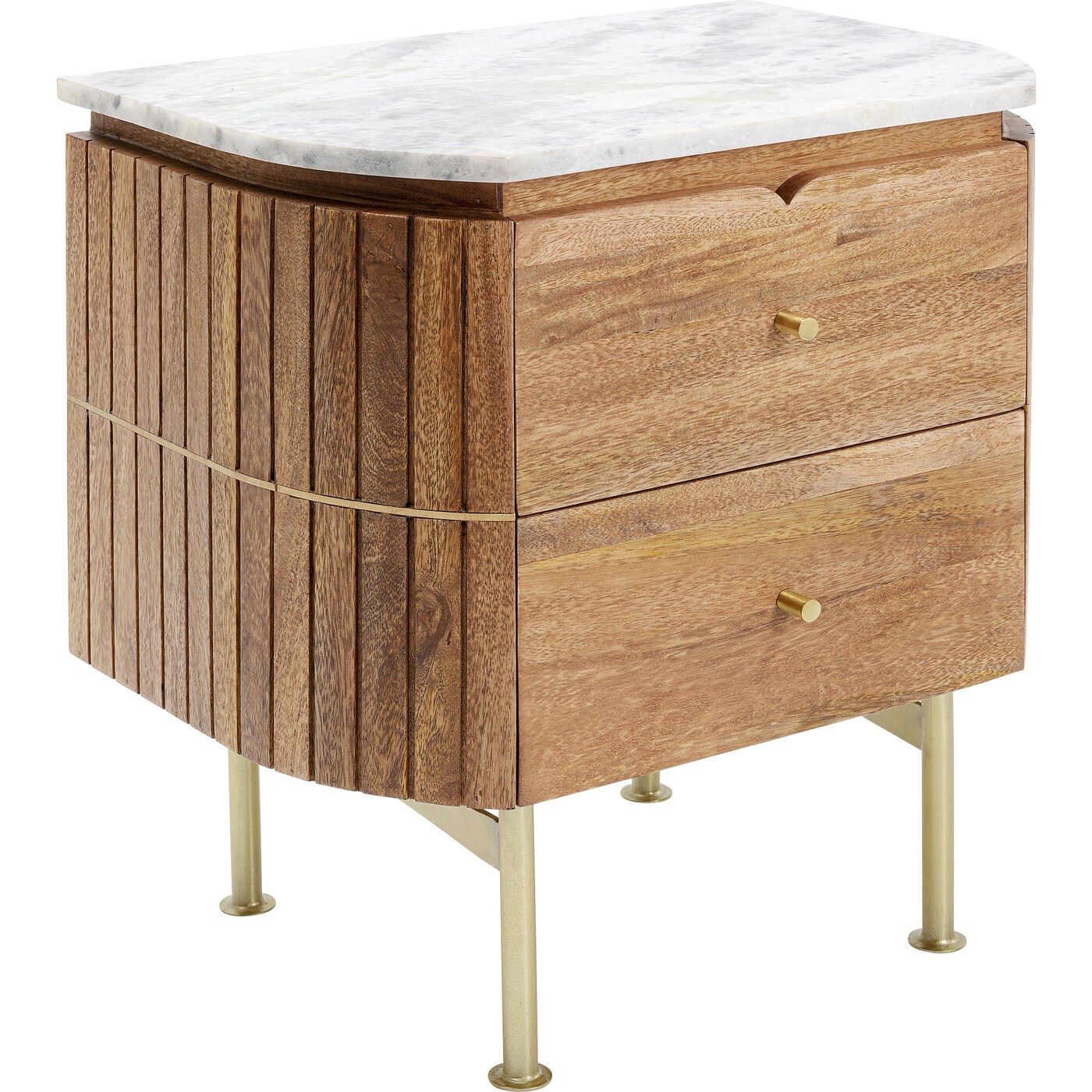 GRACE Solid wood bedside table with drawers By KARE Design