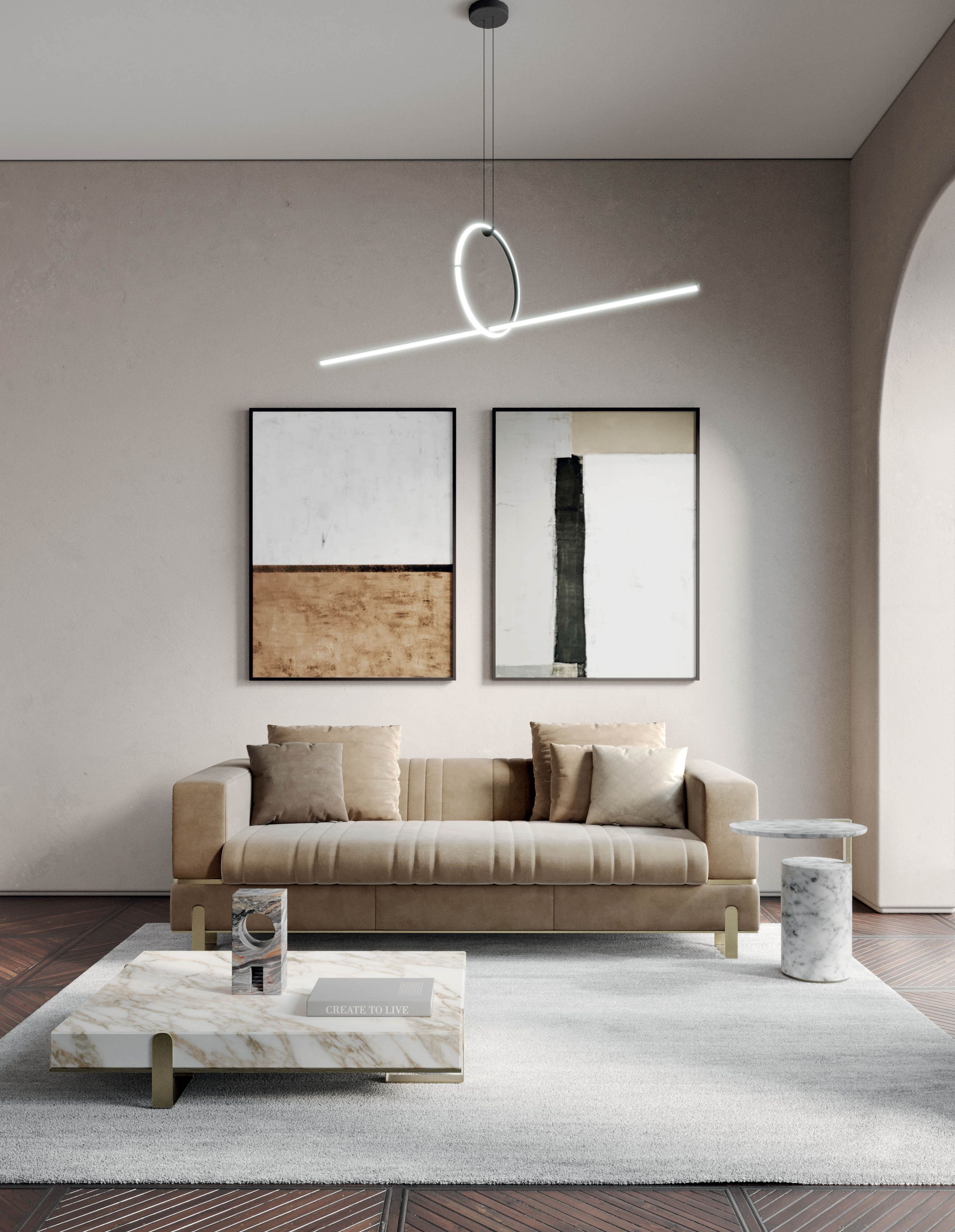 GRAND .23-Q by Capital Collection - Tavolino basso quadrato in marmo - 12