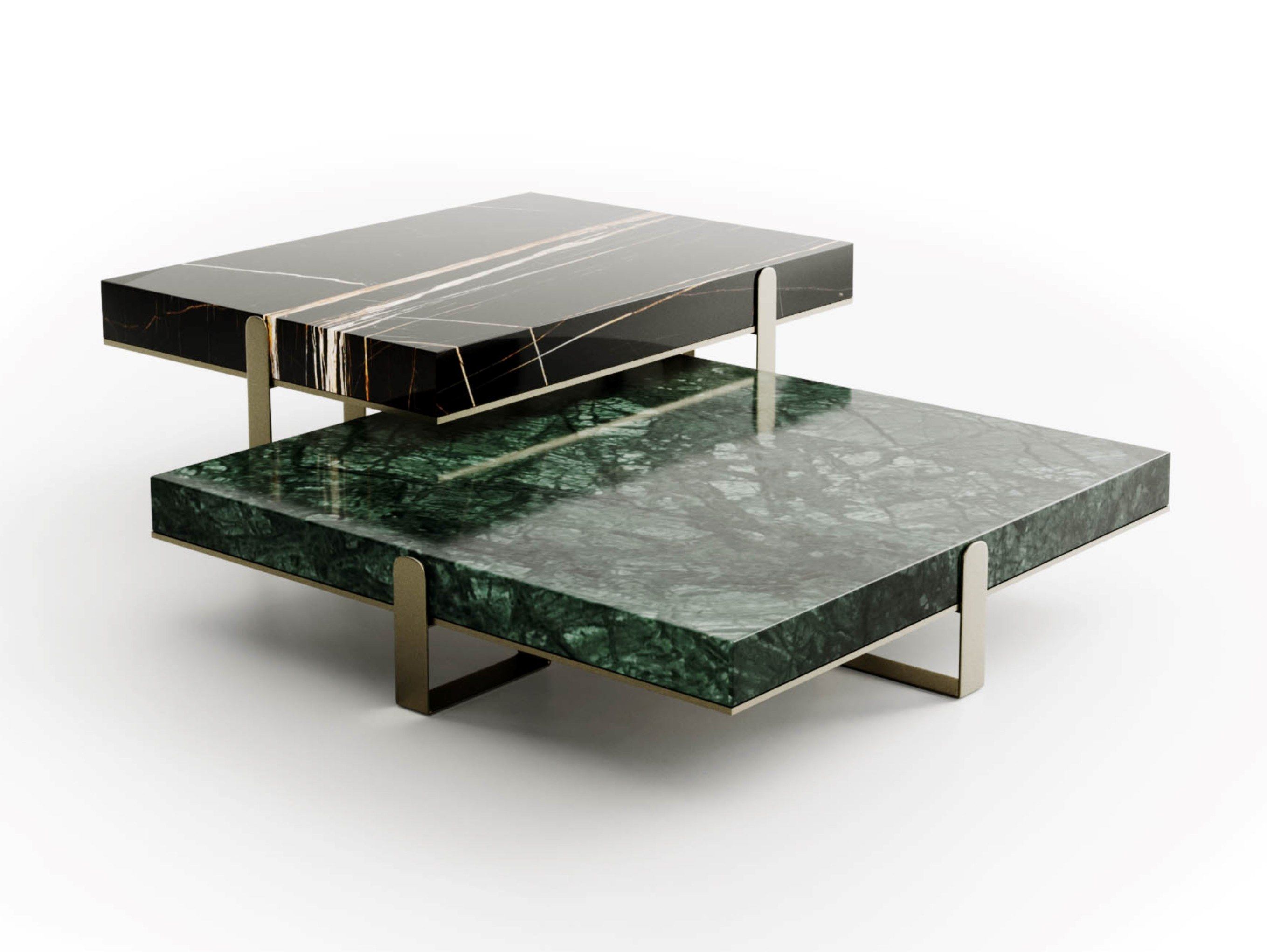 GRAND .23-Q by Capital Collection - Tavolino basso quadrato in marmo - 9