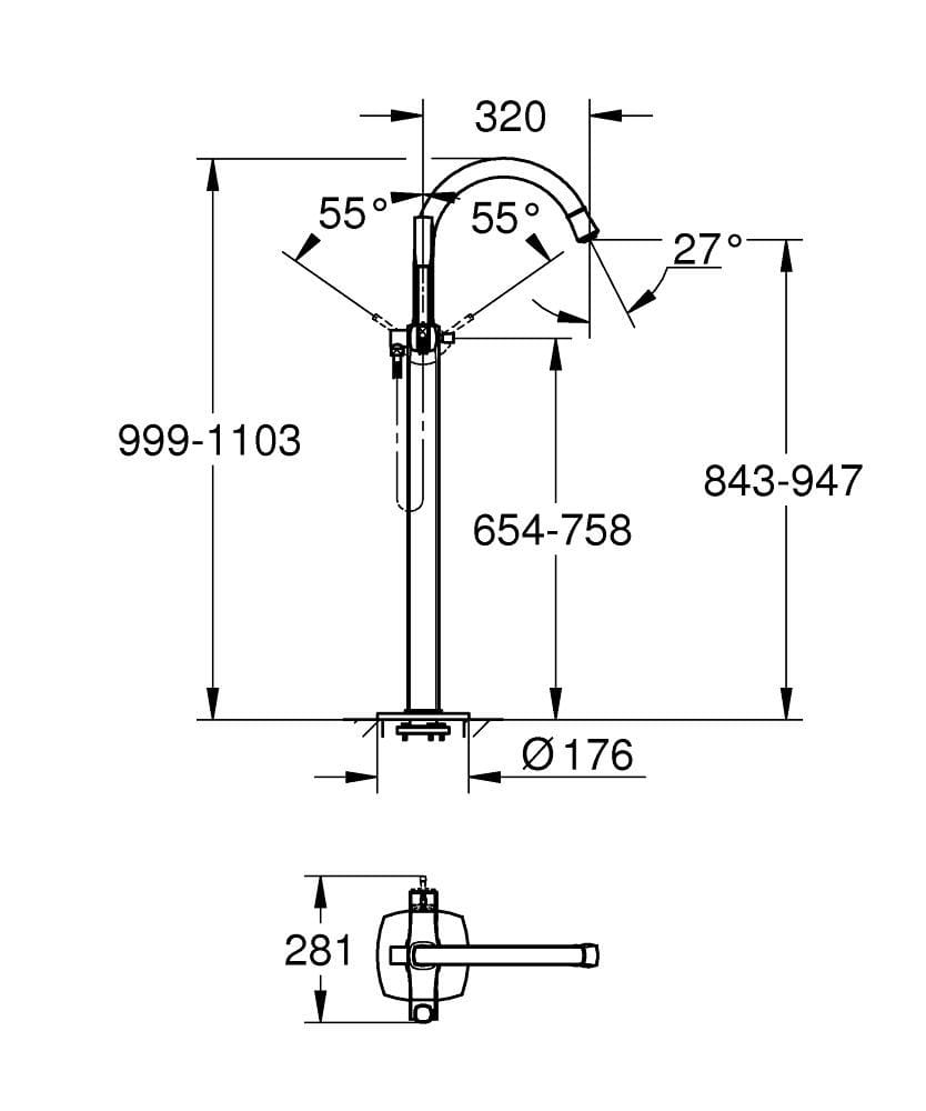 GRANDERA™ 23318_ Bathtub mixer By Grohe