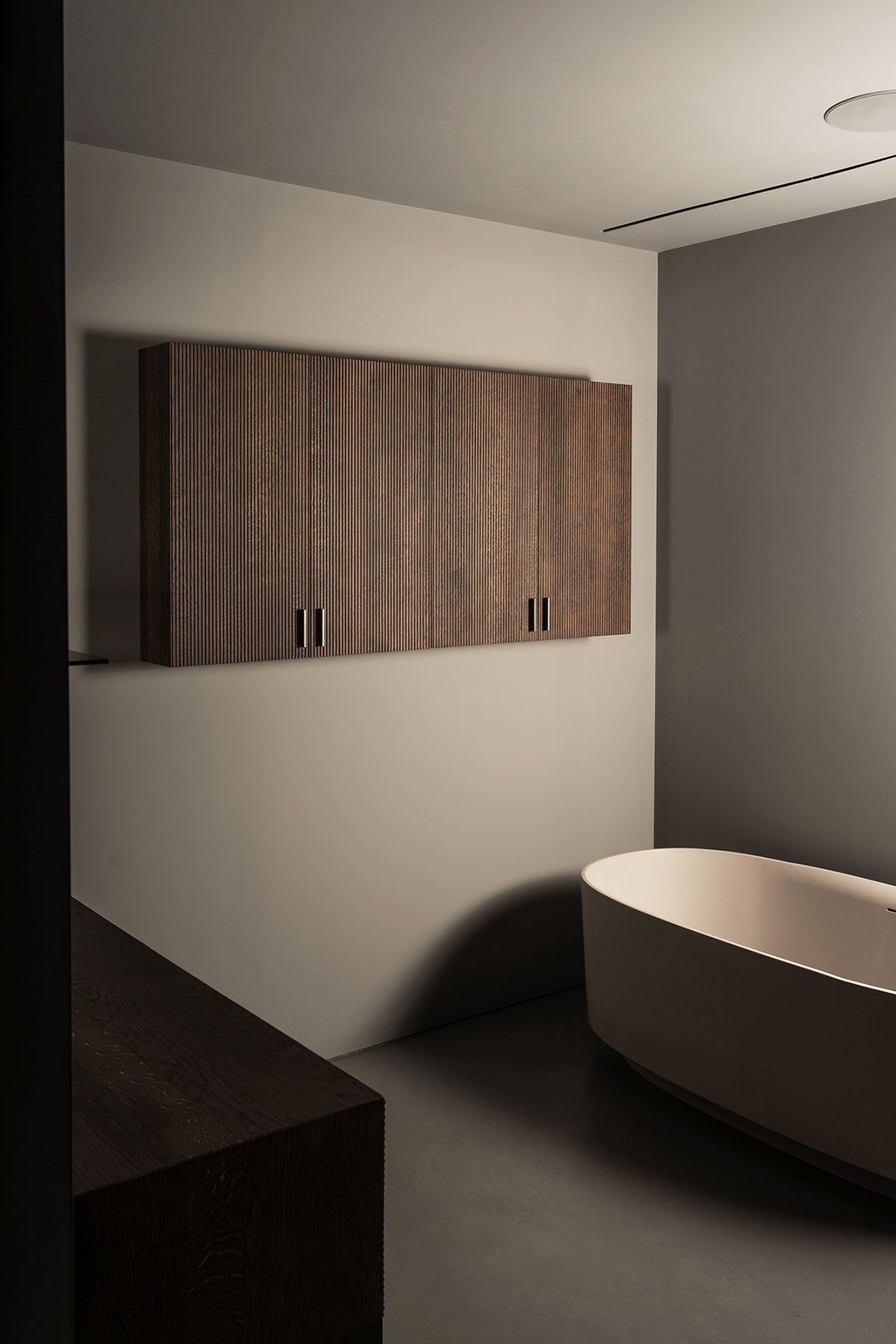 GRATE Wooden bathroom wall By INBANI design Norm Architects