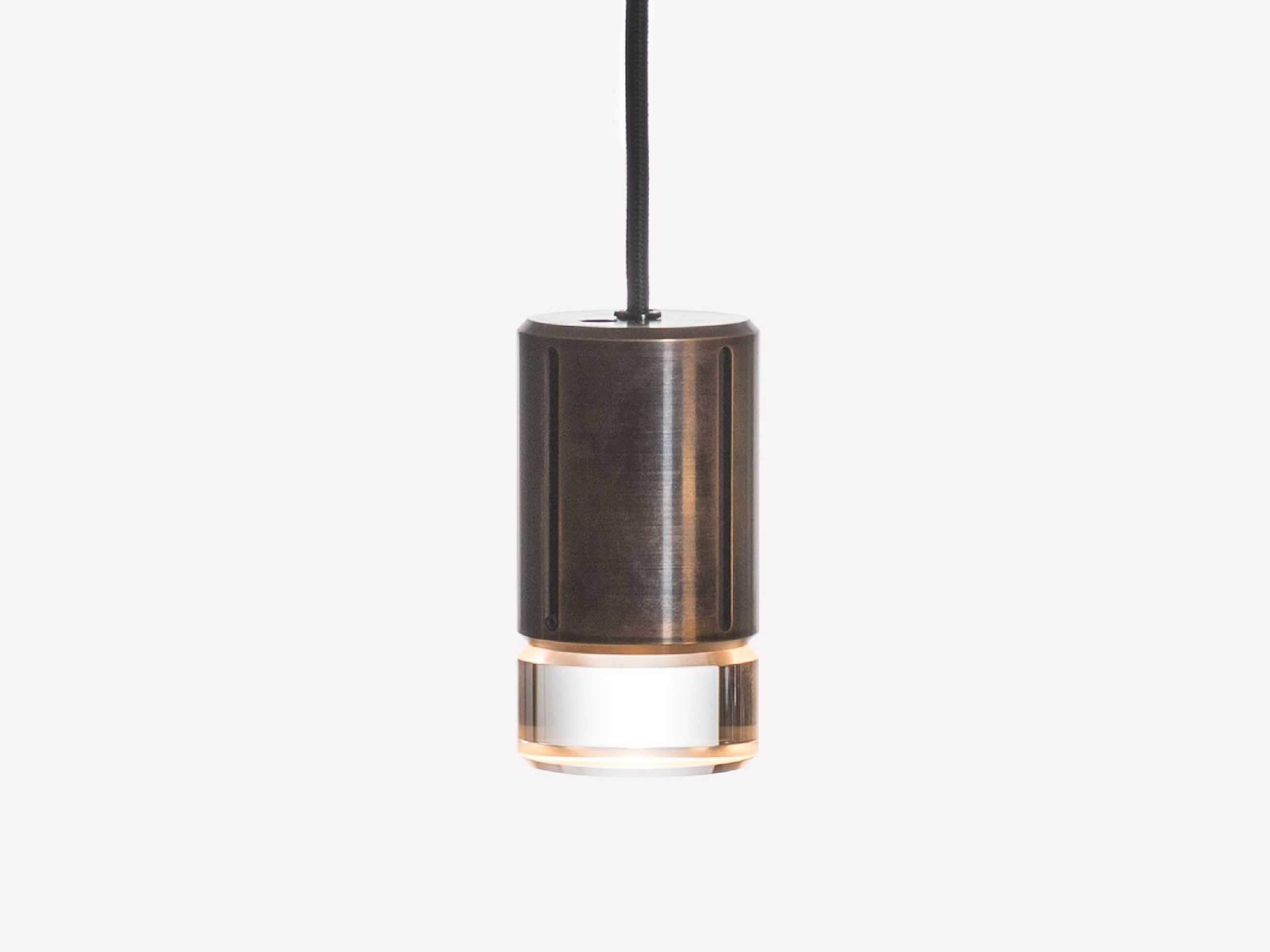 Brass and blown glass LED pendant lamp GREENWAY A1 By ADesignStudio