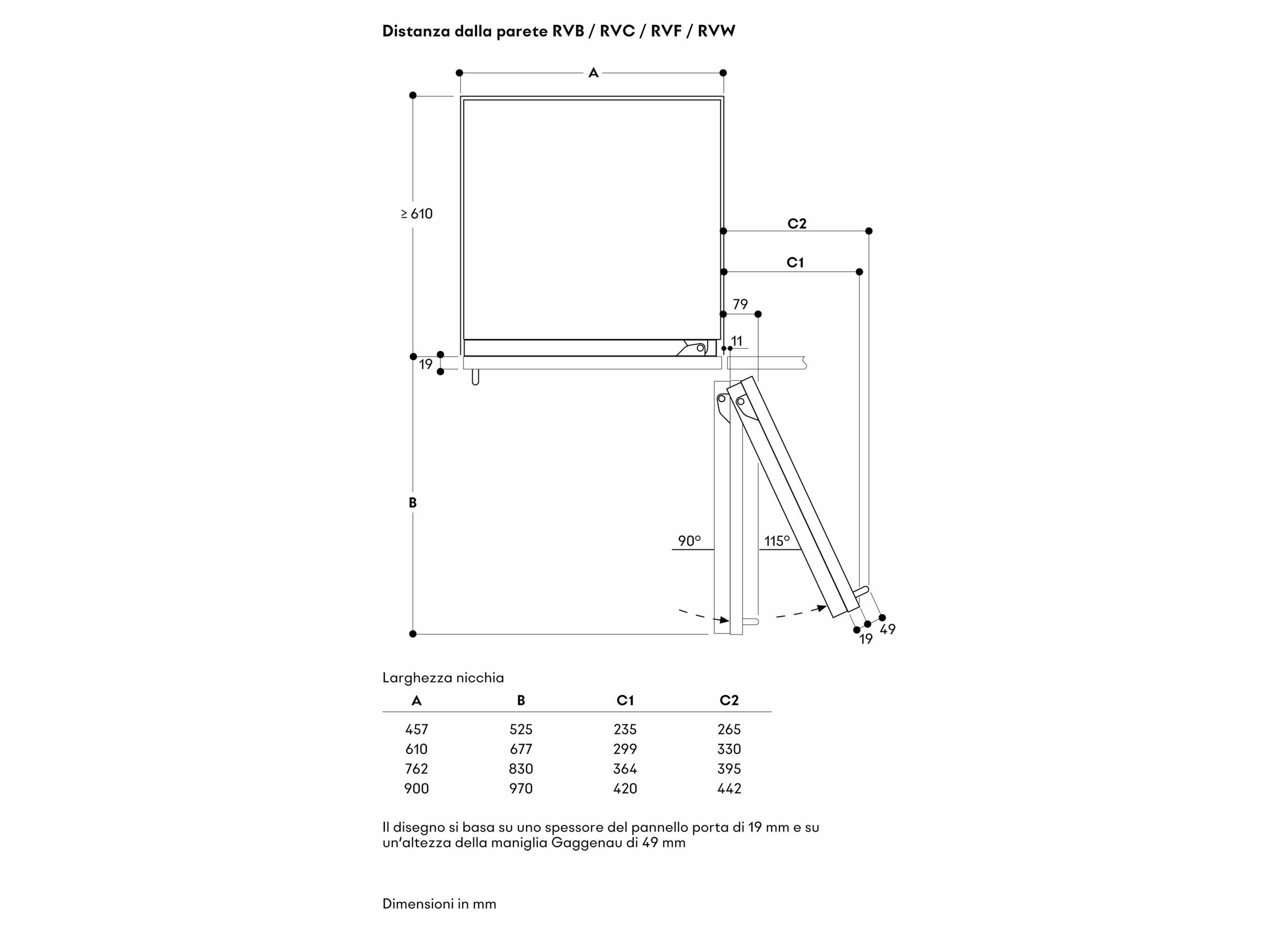 Dimensioni RVW467170