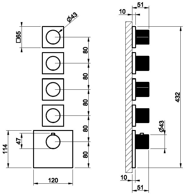 Dimensioni INCASTRI PF75308