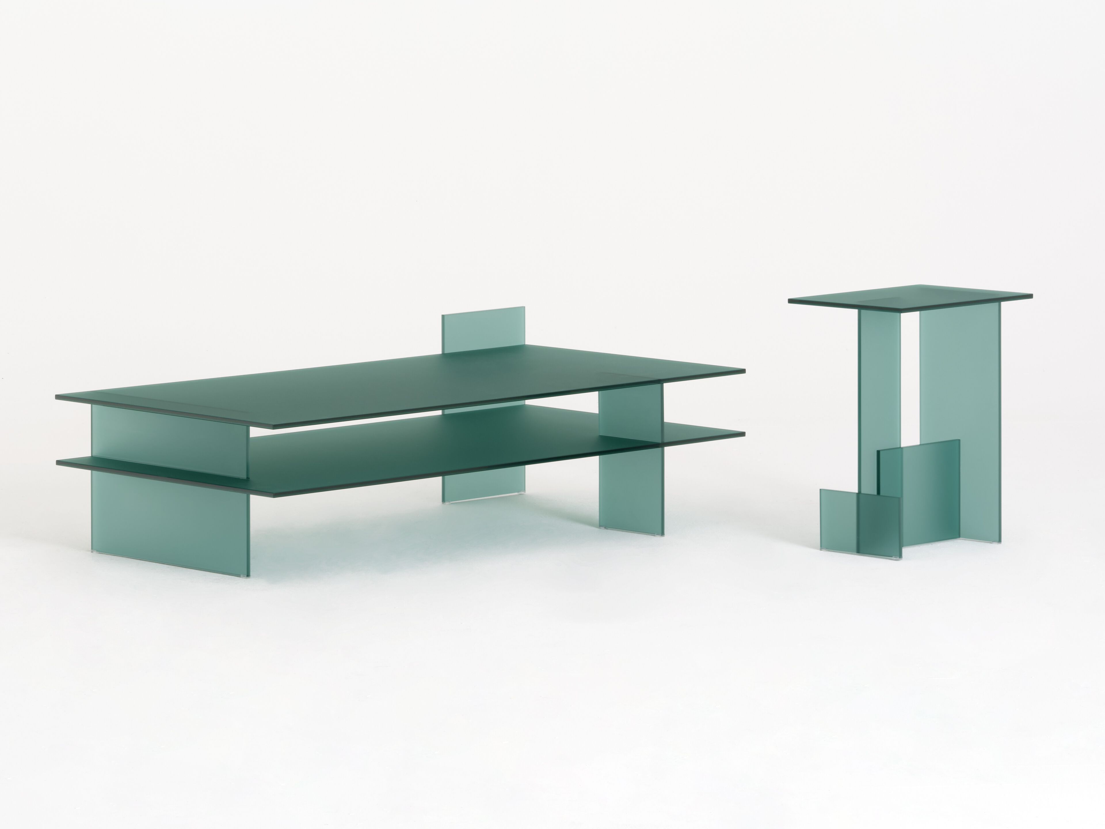 KAZIMIR by Glas Italia - Tavolino rettangolare in cristallo - 2