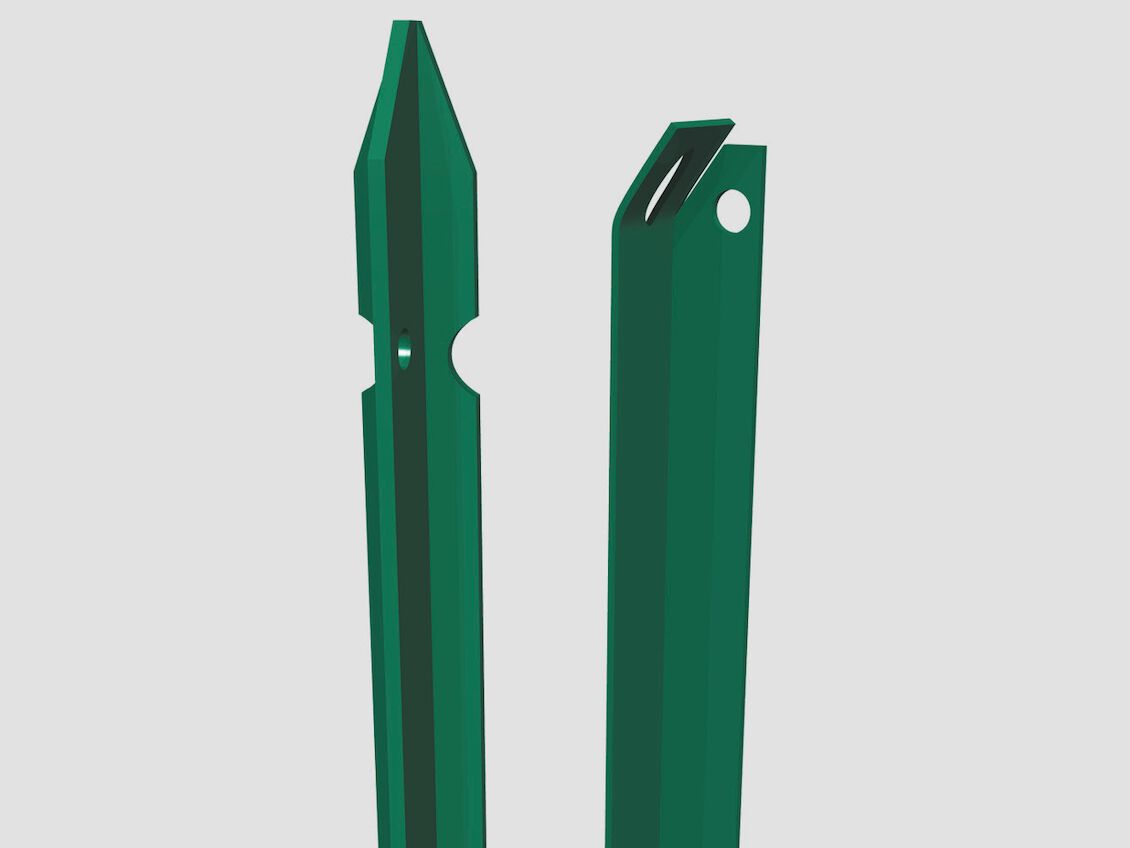 Set 5 Paletti A T Per Recinzione In Acciaio ZinCATO - H:150 Cm 30x30x3 Mm | Per Giardino, Orto, Terreni - Foto 9