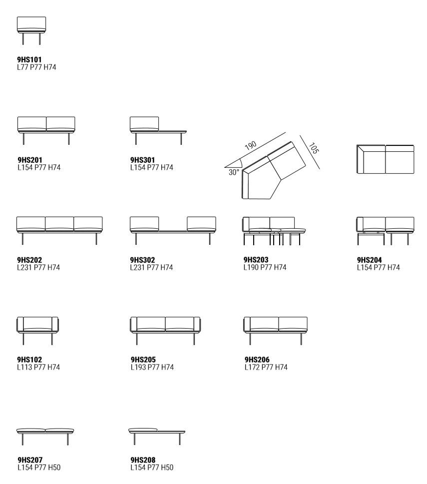 Dimensioni H-SOFA