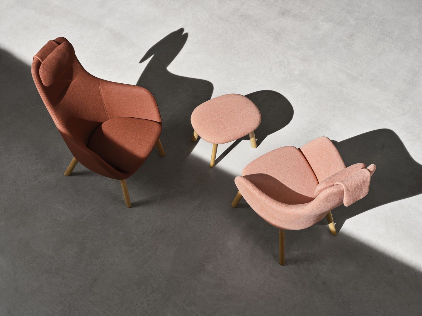 HAL LOUNGE Fabric armchair with headrest By Vitra design Jasper Morrison