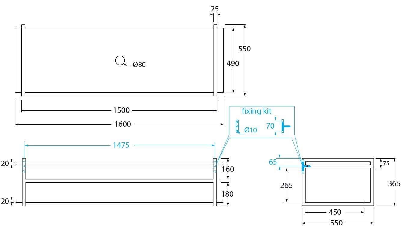 HANG&STAND Single wallmounted vanity unit By Azzurra Ceramica design