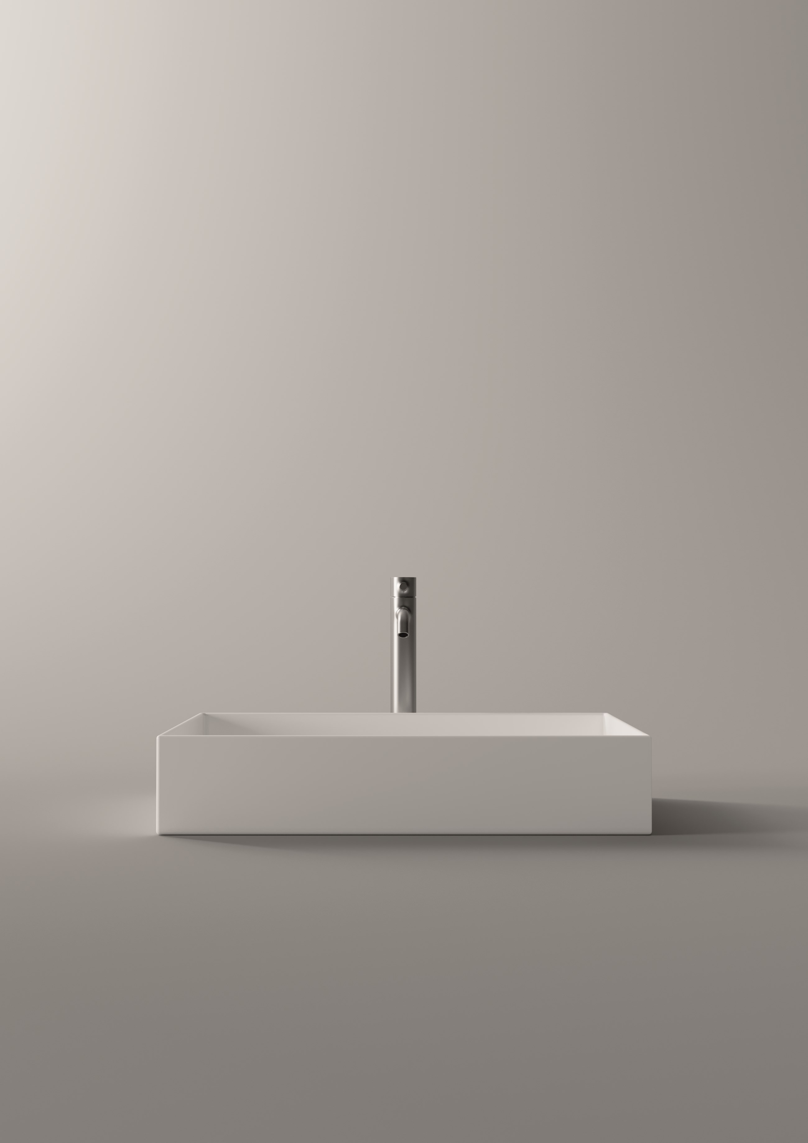Washbasin Rectangular HIDE Countertop rectangular ceramic washbasin By Alice Ceramica ...