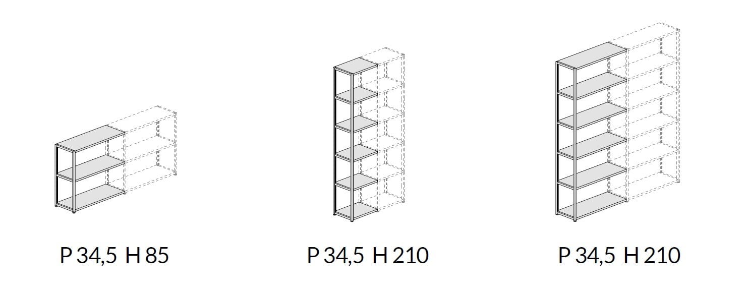 HYPE Tall office shelving By About Office