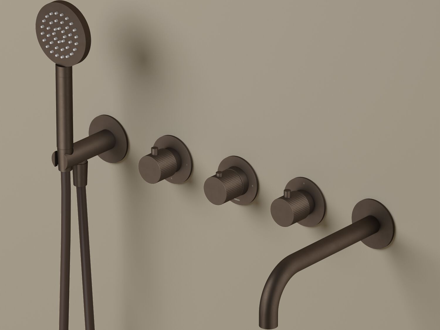 GUY GY7072D by Hotbath - Miscelatore per vasca termostatico a muro in ottone