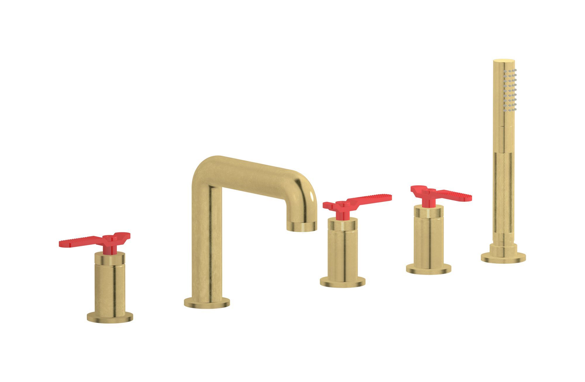 BOLD LEVER B2396 by IB - Rubinetto bordo vasca da incasso con doccetta - 16