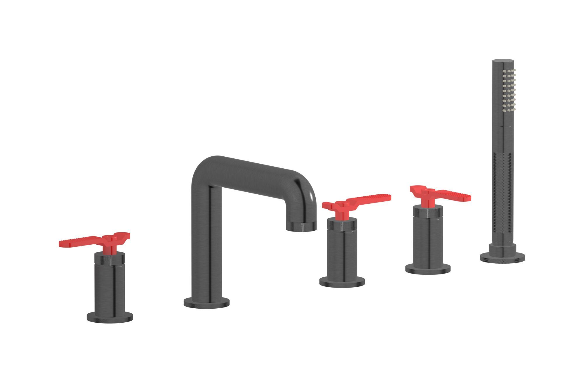 BOLD LEVER B2396 by IB - Rubinetto bordo vasca da incasso con doccetta - 8