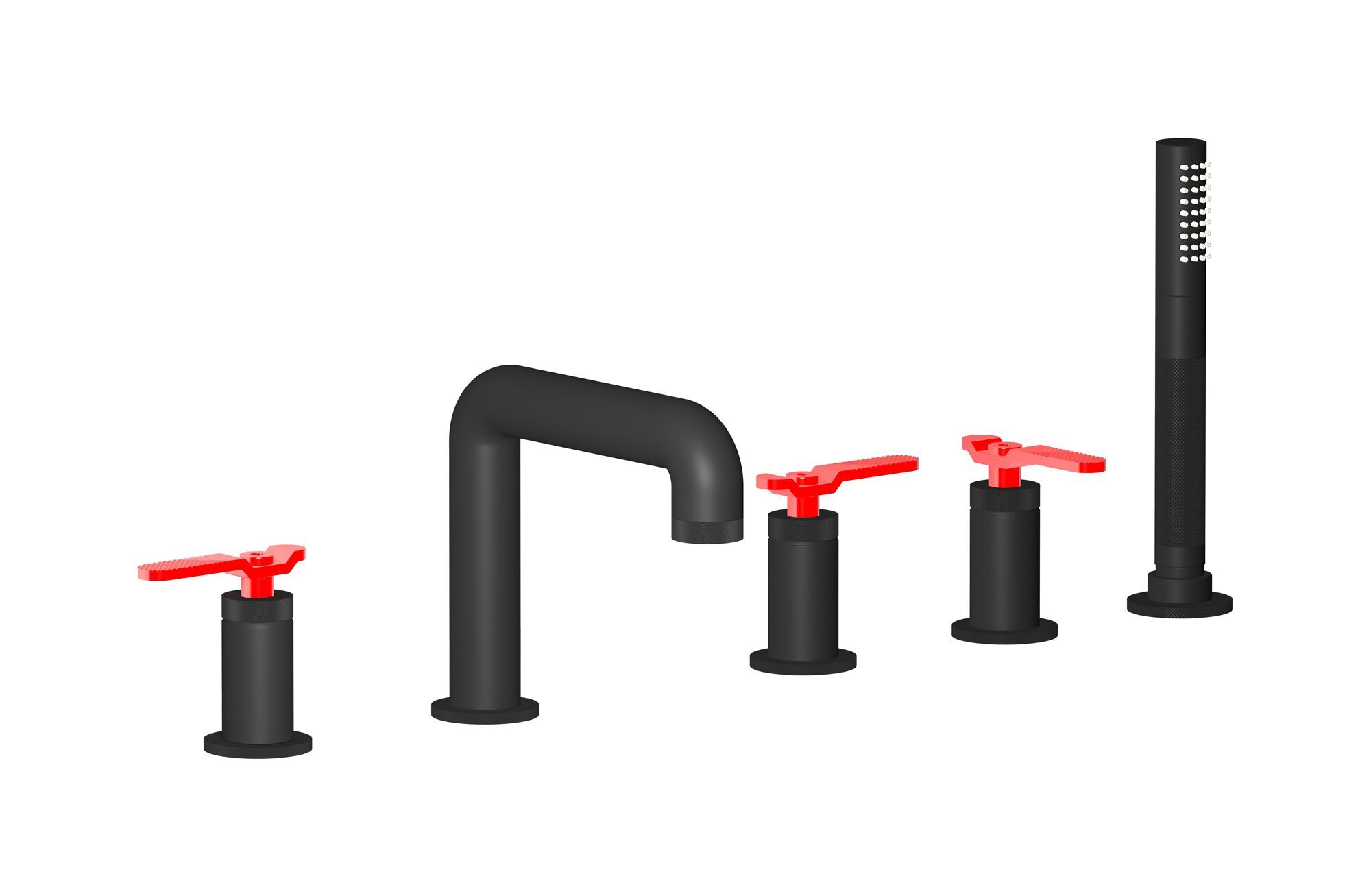 BOLD LEVER B2396 by IB - Rubinetto bordo vasca da incasso con doccetta - 14