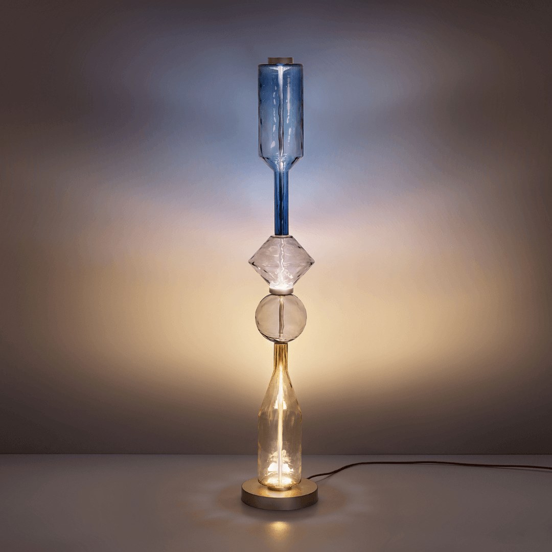 Lampadaire en verre soufflé pour éclairage indirect ICONE LUMINOSE By ...