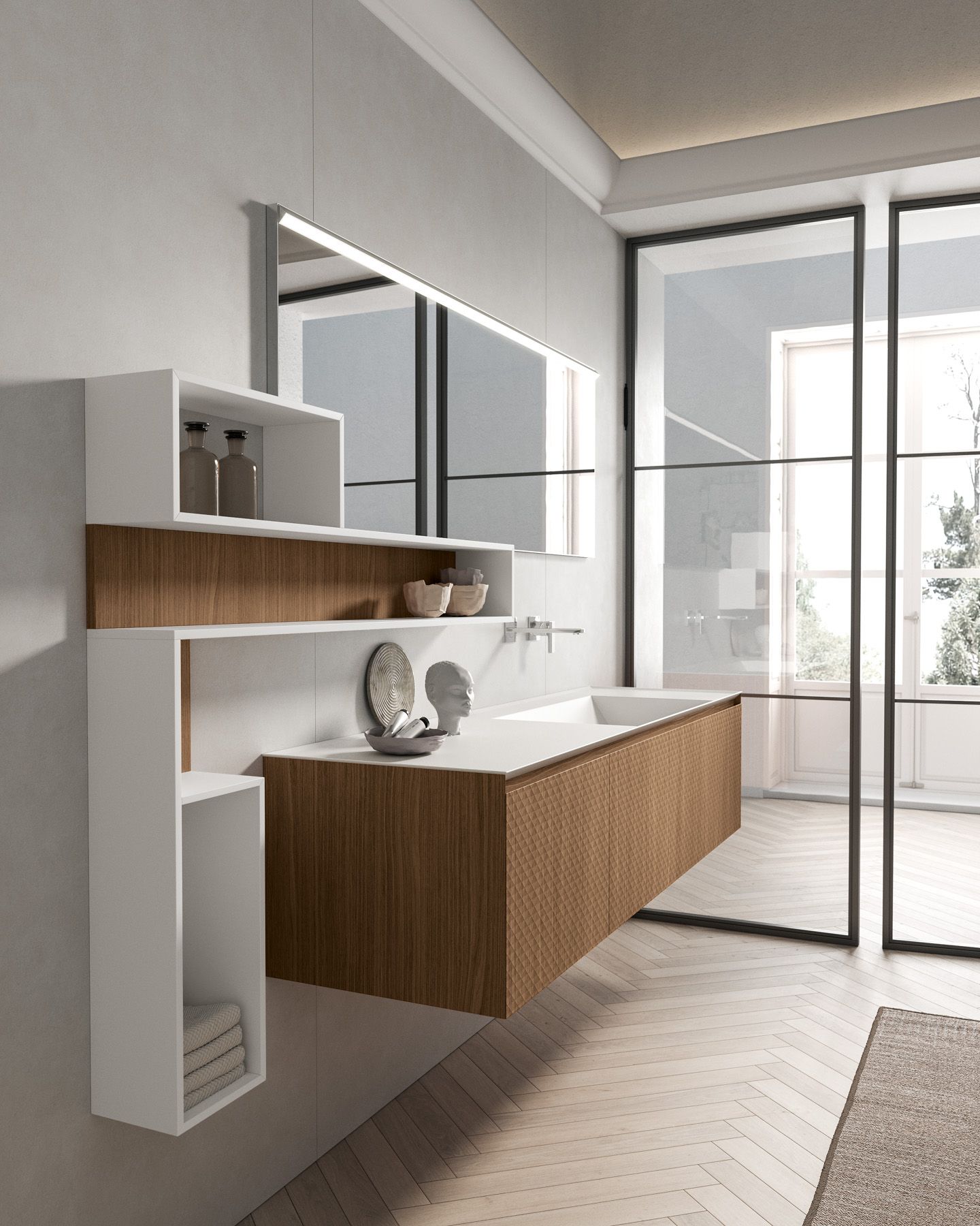 IKON 04 by BMT - Mobile lavabo sospeso con cassetti - 2