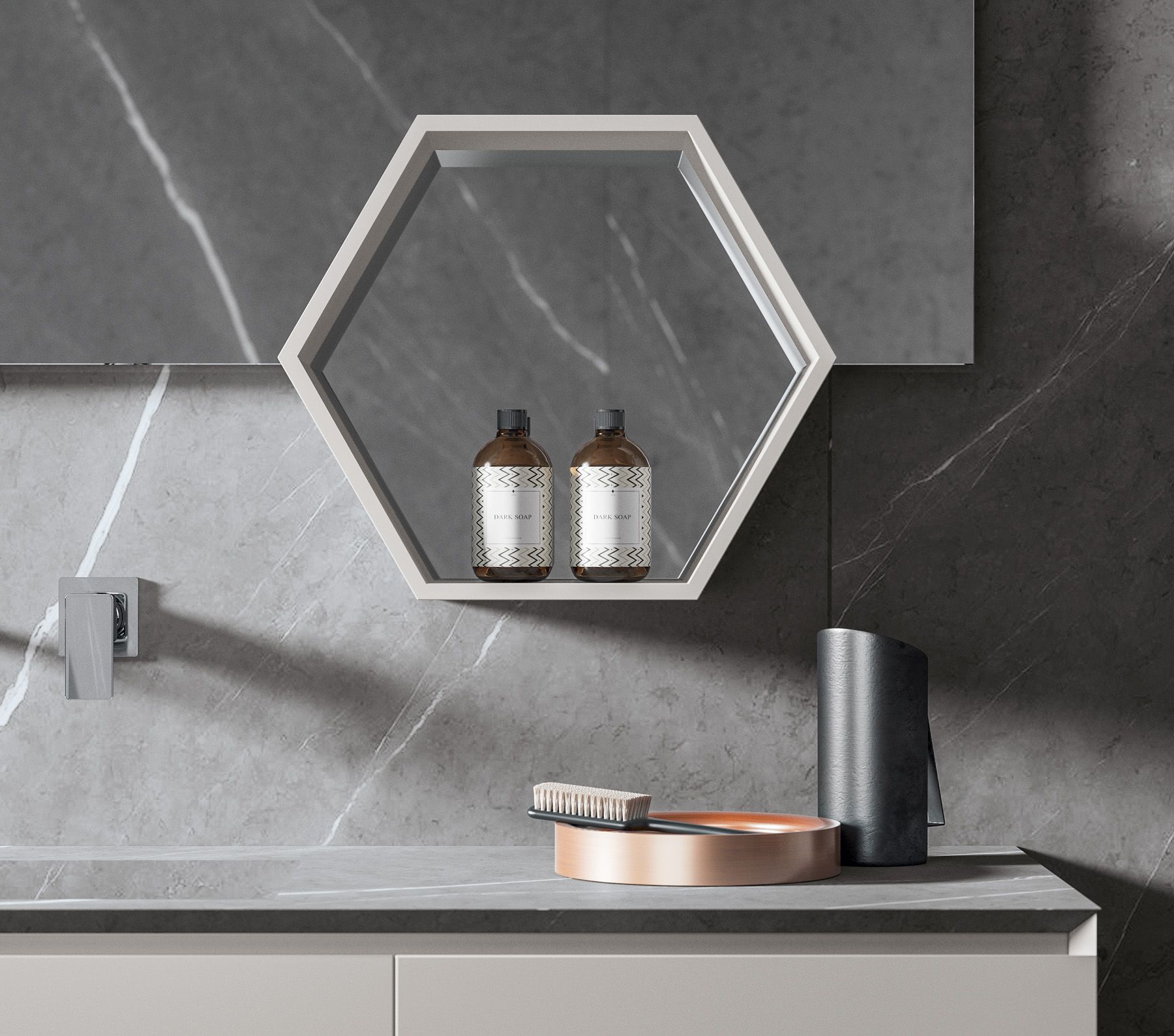 IKON 10 by BMT - Mobile lavabo sospeso con cassetti - 3