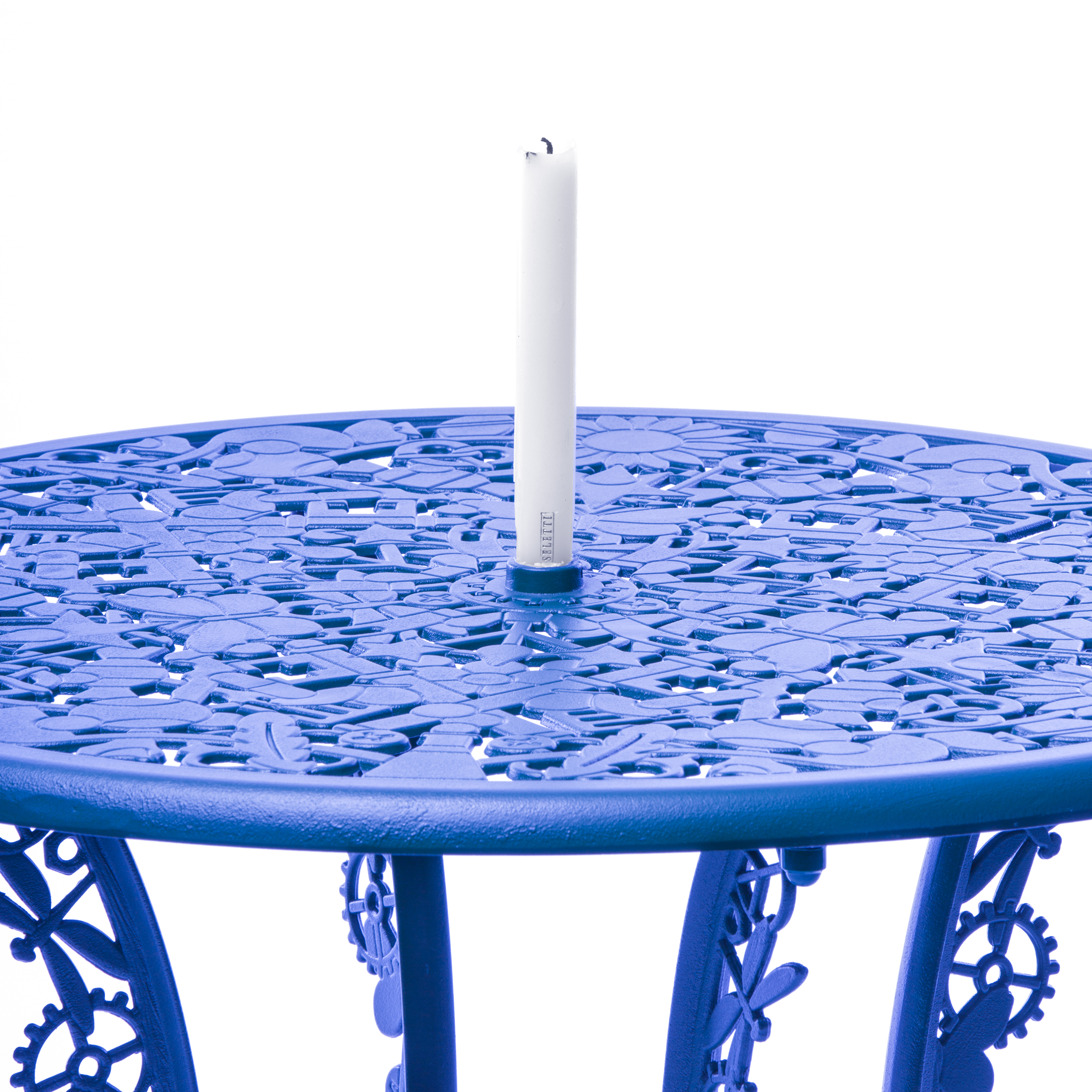 Table D'appoint Carrée Seletti – Industry Collection – Aluminium Blanc – 44x46x79 Cm