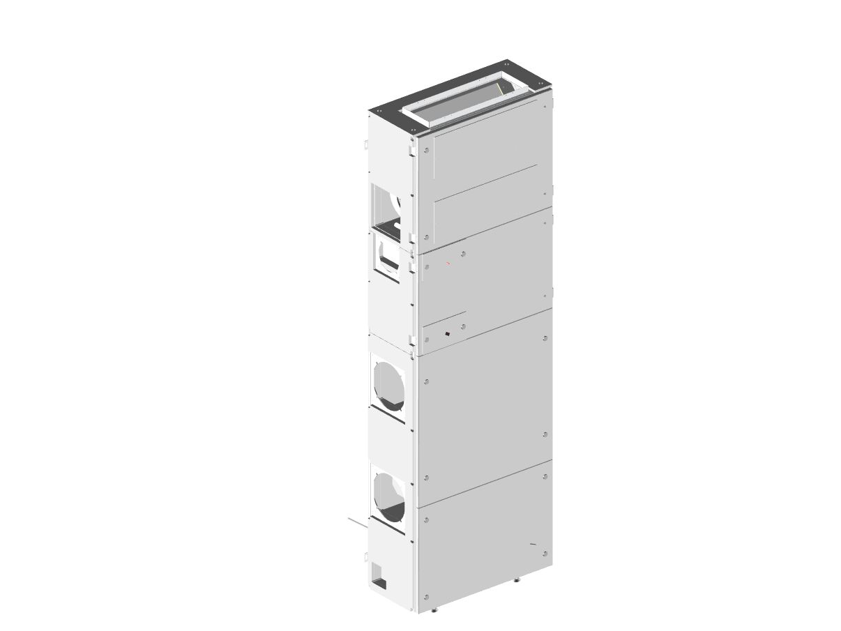 Impianto di ventilazione meccanica forzata / pompa di calore VERTICAL ...