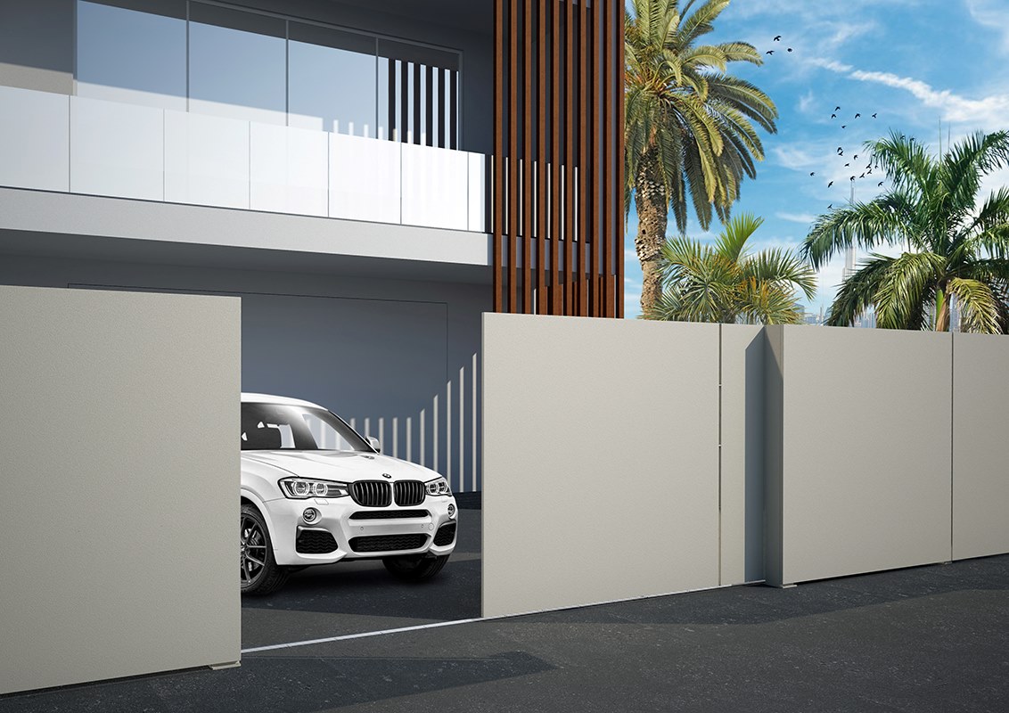 INVISIBLE WALL & GATE by DE NARDI - Portone da garage / recinzione in lamiera zincata - 3