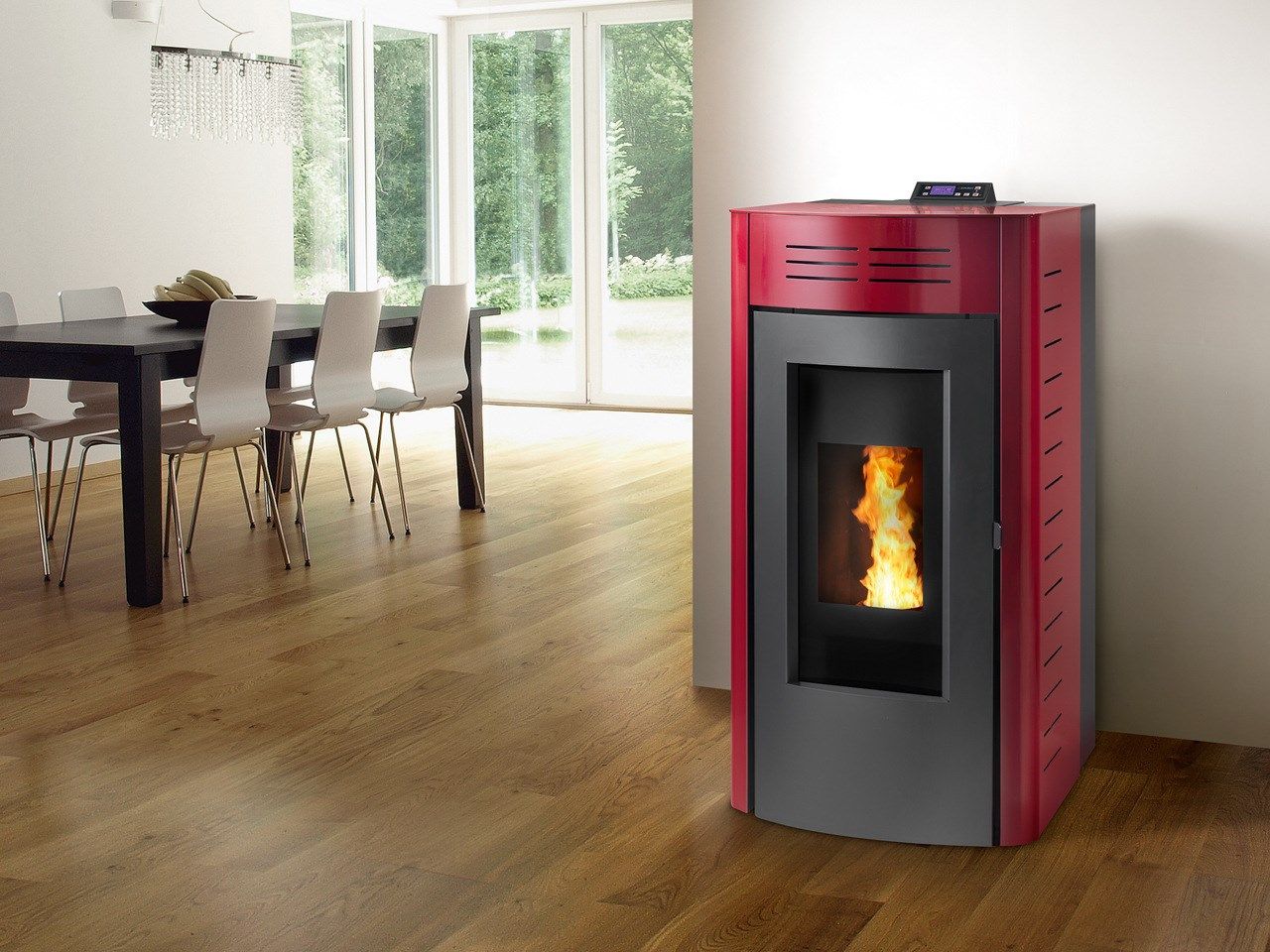 ISOLA by CAMINETTI MONTEGRAPPA - Termostufa a pellet in acciaio