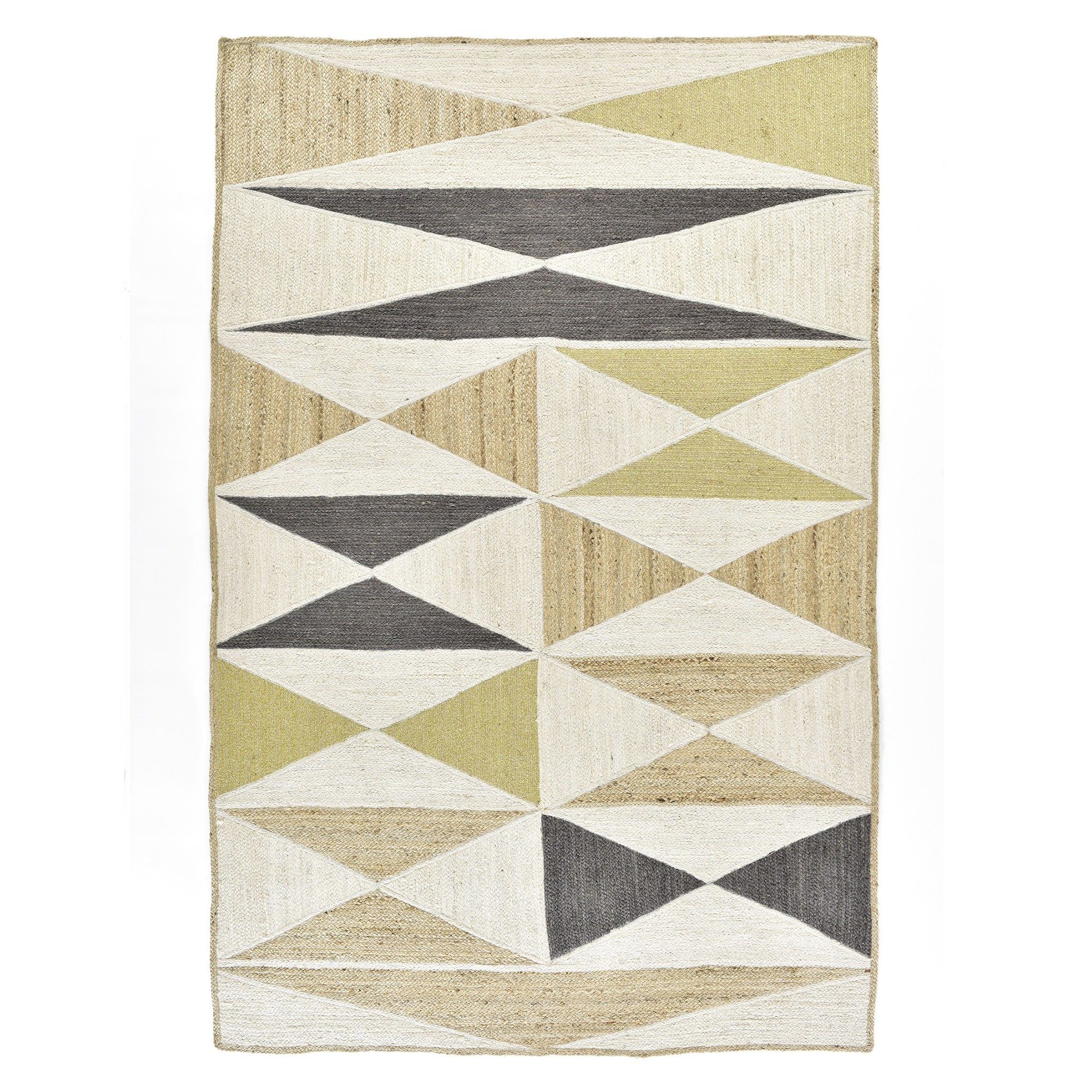 Rectangular jute rug with geometric shapes ITASCA By Élitis