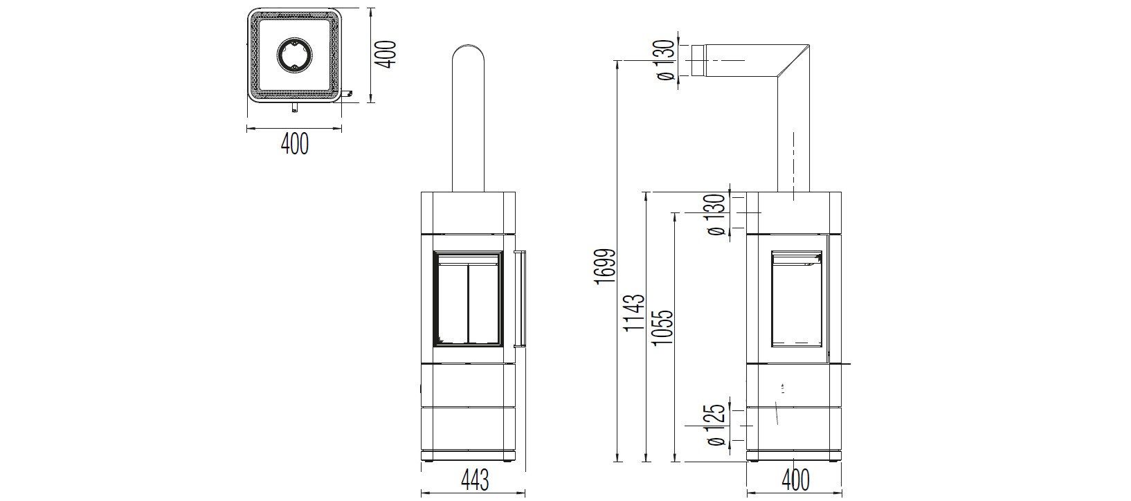 IVY Woodburning stove By Austroflamm design Cesare Monti