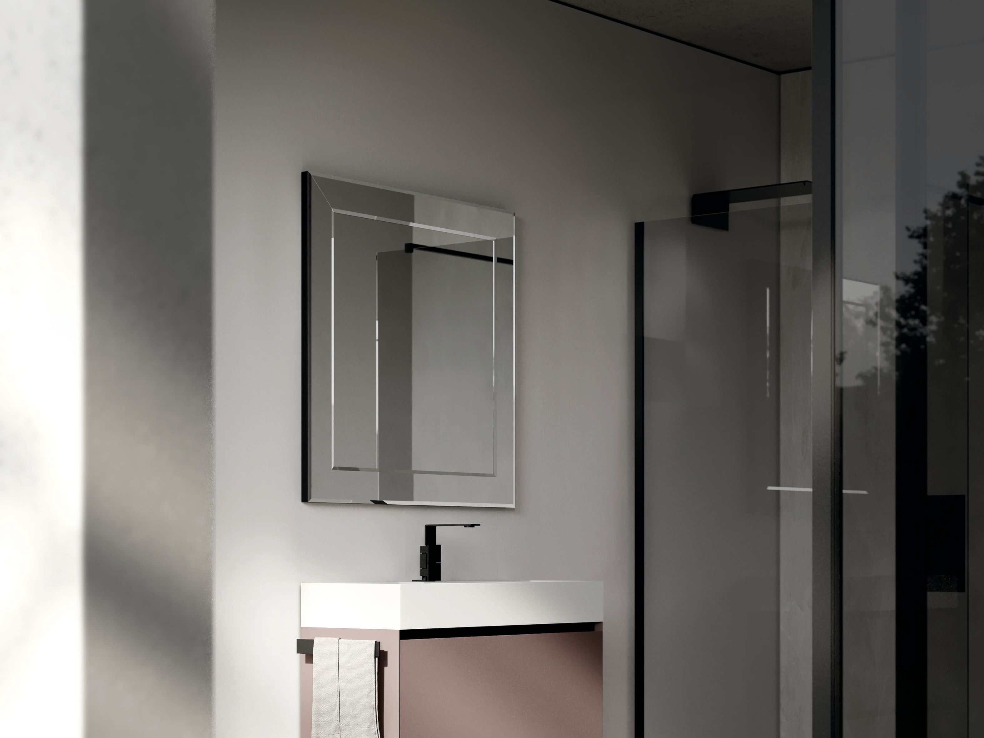 PRISMA by Ideagroup - Specchio bagno quadrato da parete