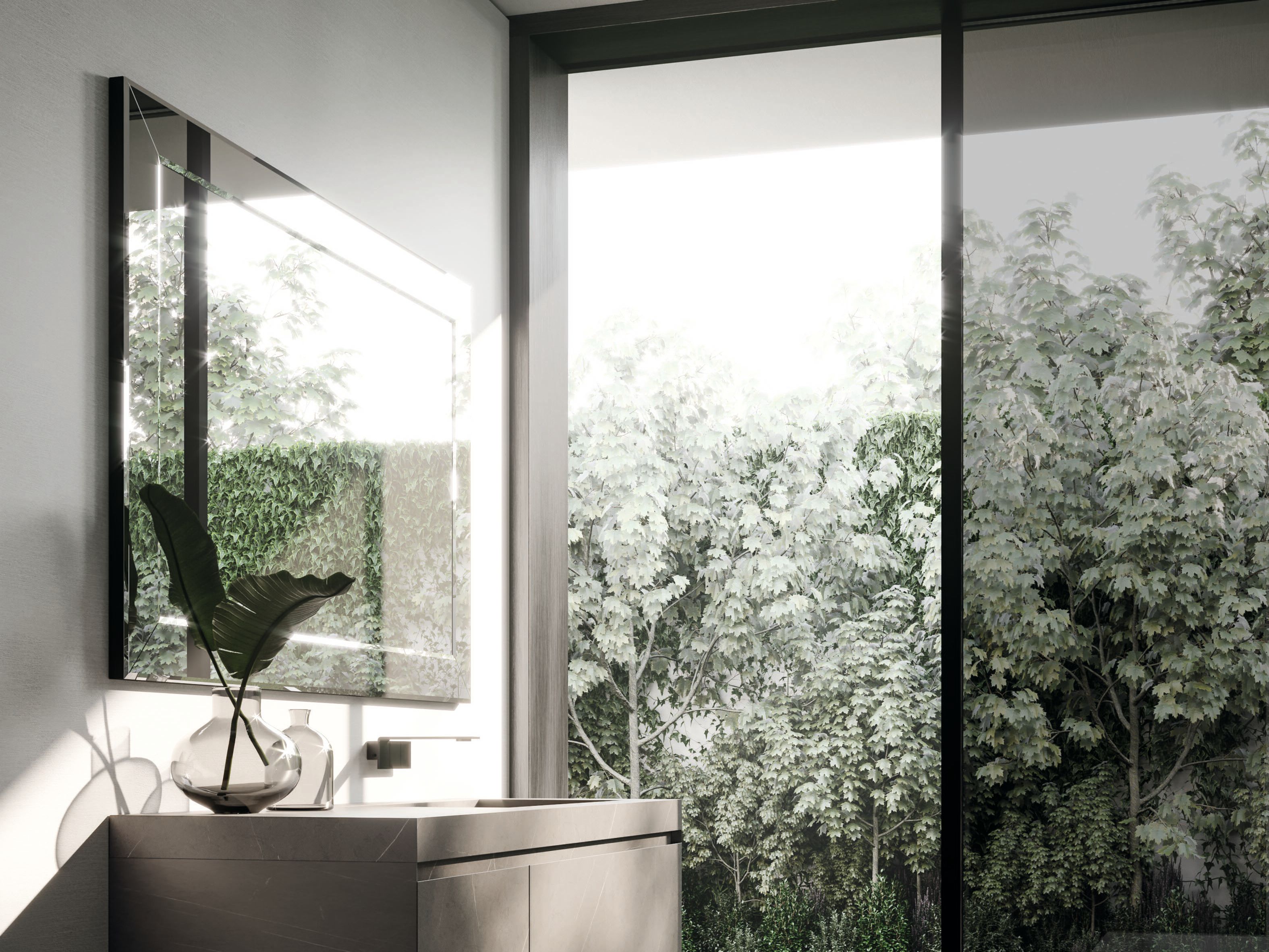PRISMA by Ideagroup - Specchio bagno rettangolare da parete