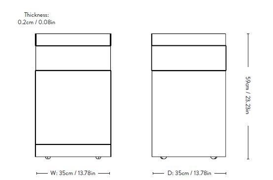 Dimensions &TRADITION - ROTATE SC73 IVORY