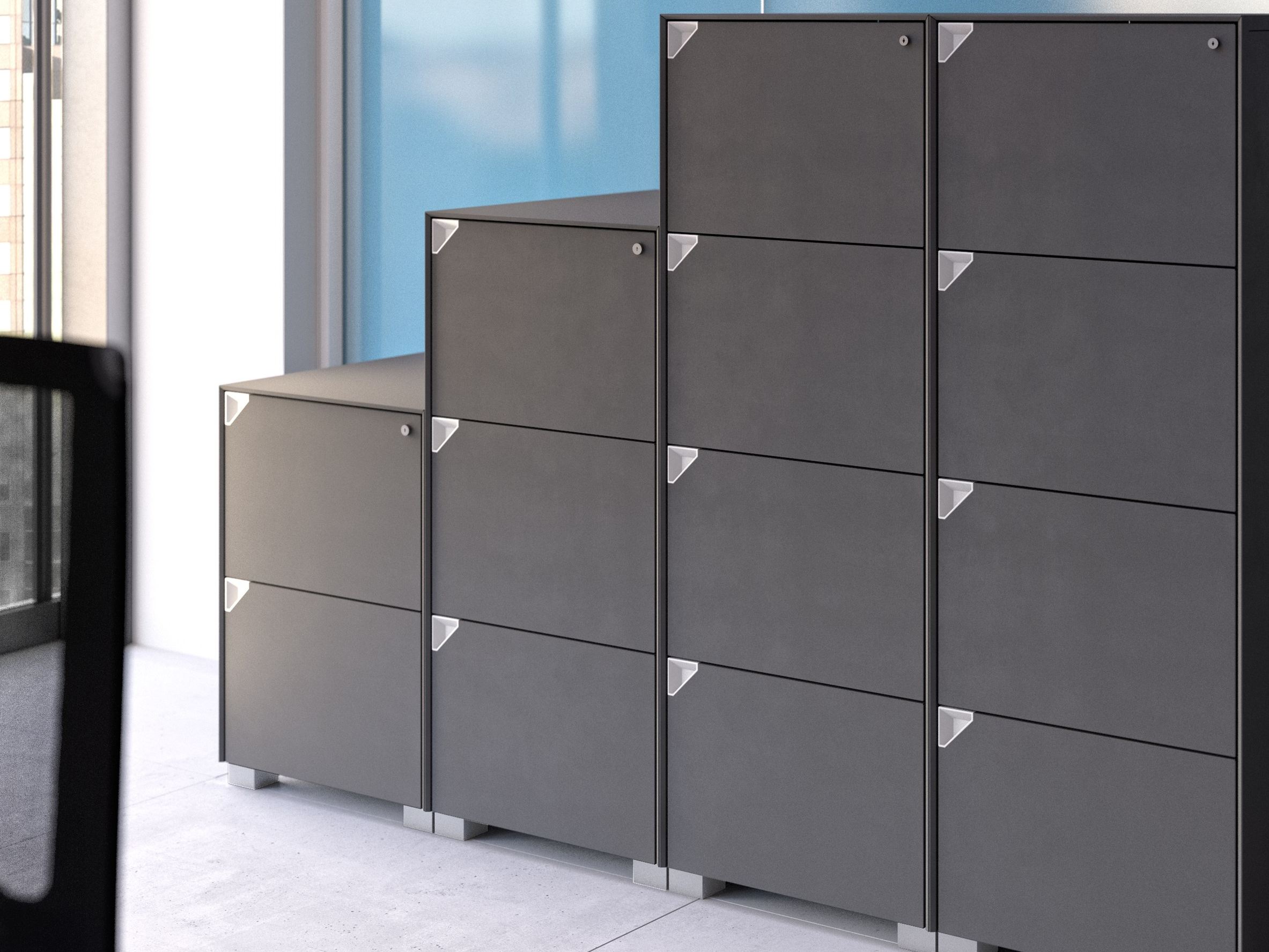 View of JOINT Office Furniture By Steelbox by Metalway | design Roberto Fantini