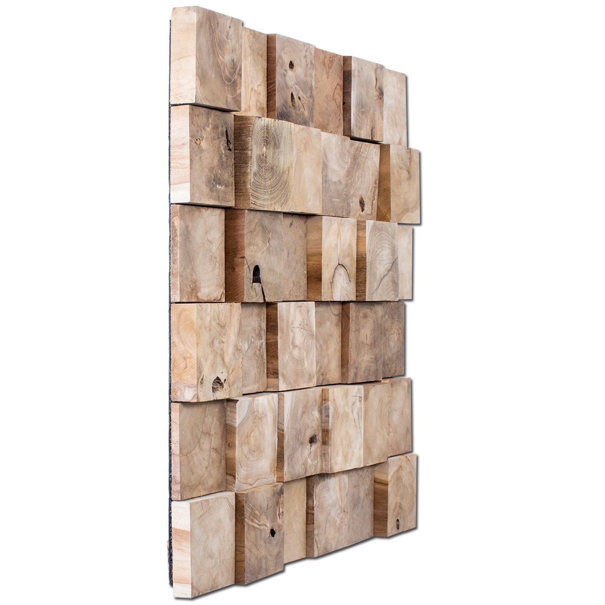 Indoor teak 3D Wall Cladding JUNGLE By Wonderwall Studios