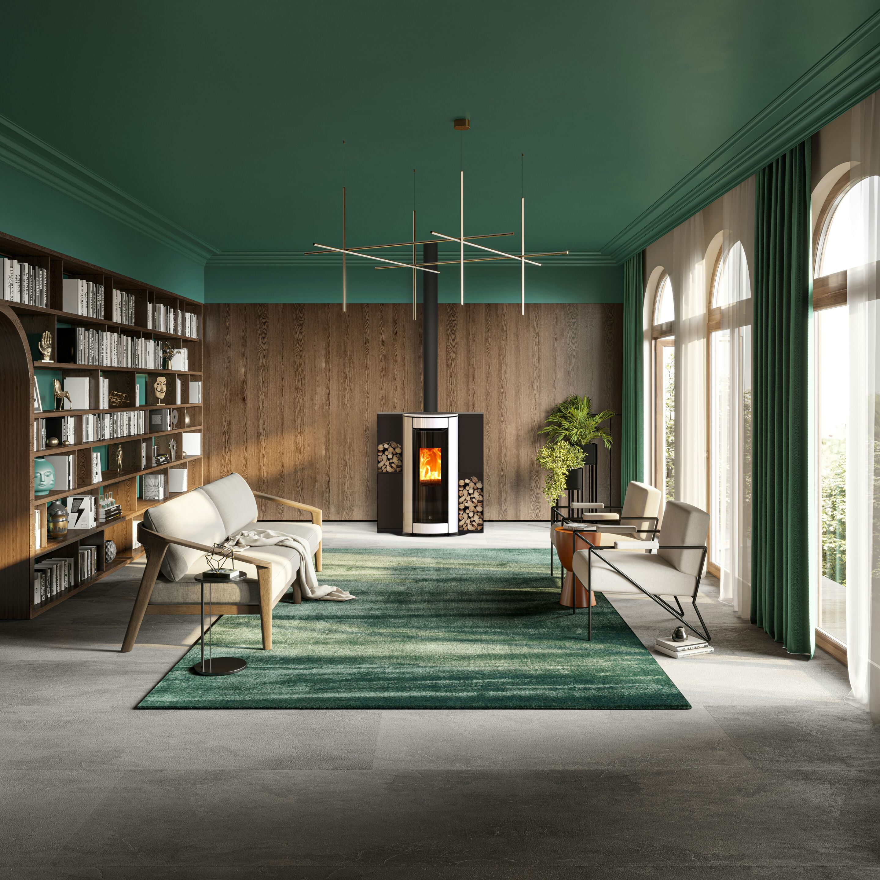 BOTERO T-WIN by Jolly Mec - Stufa combinata legna - pellet - 3