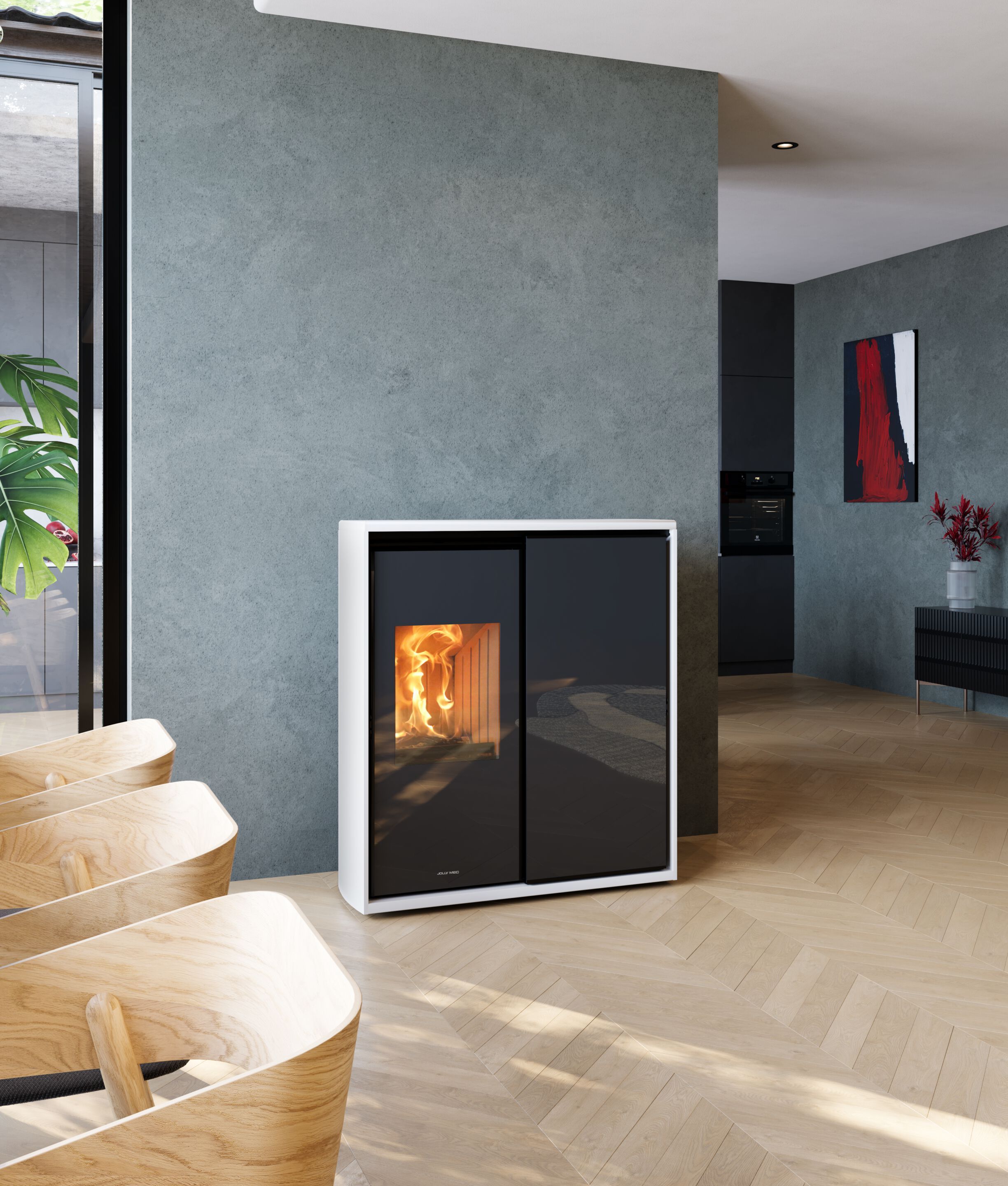 REVERSE S by Jolly Mec - Stufa combinata legna - pellet - 2