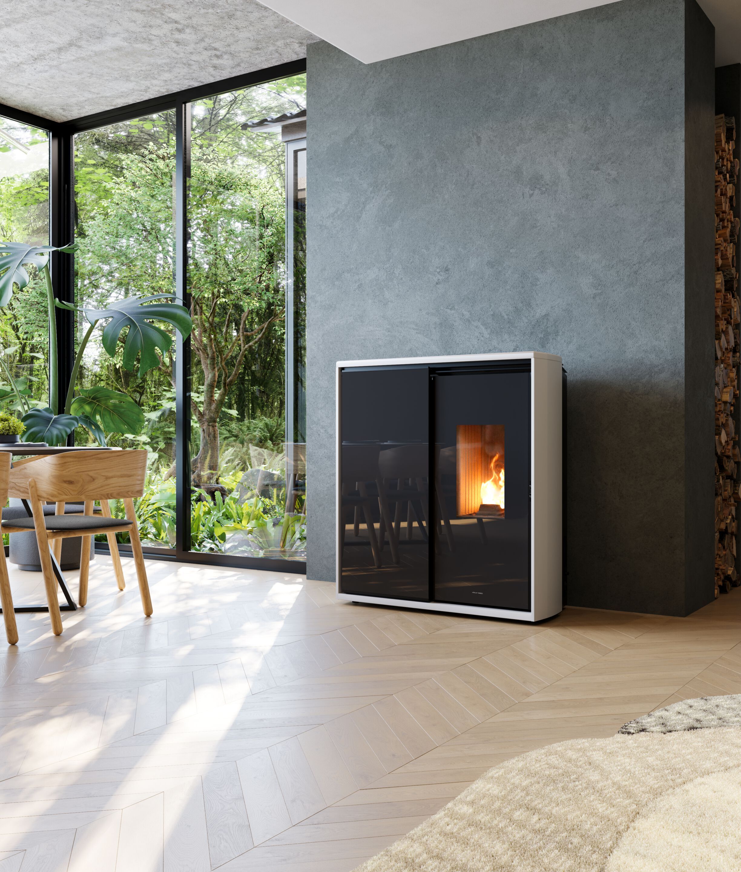 REVERSE S by Jolly Mec - Stufa combinata legna - pellet - 3