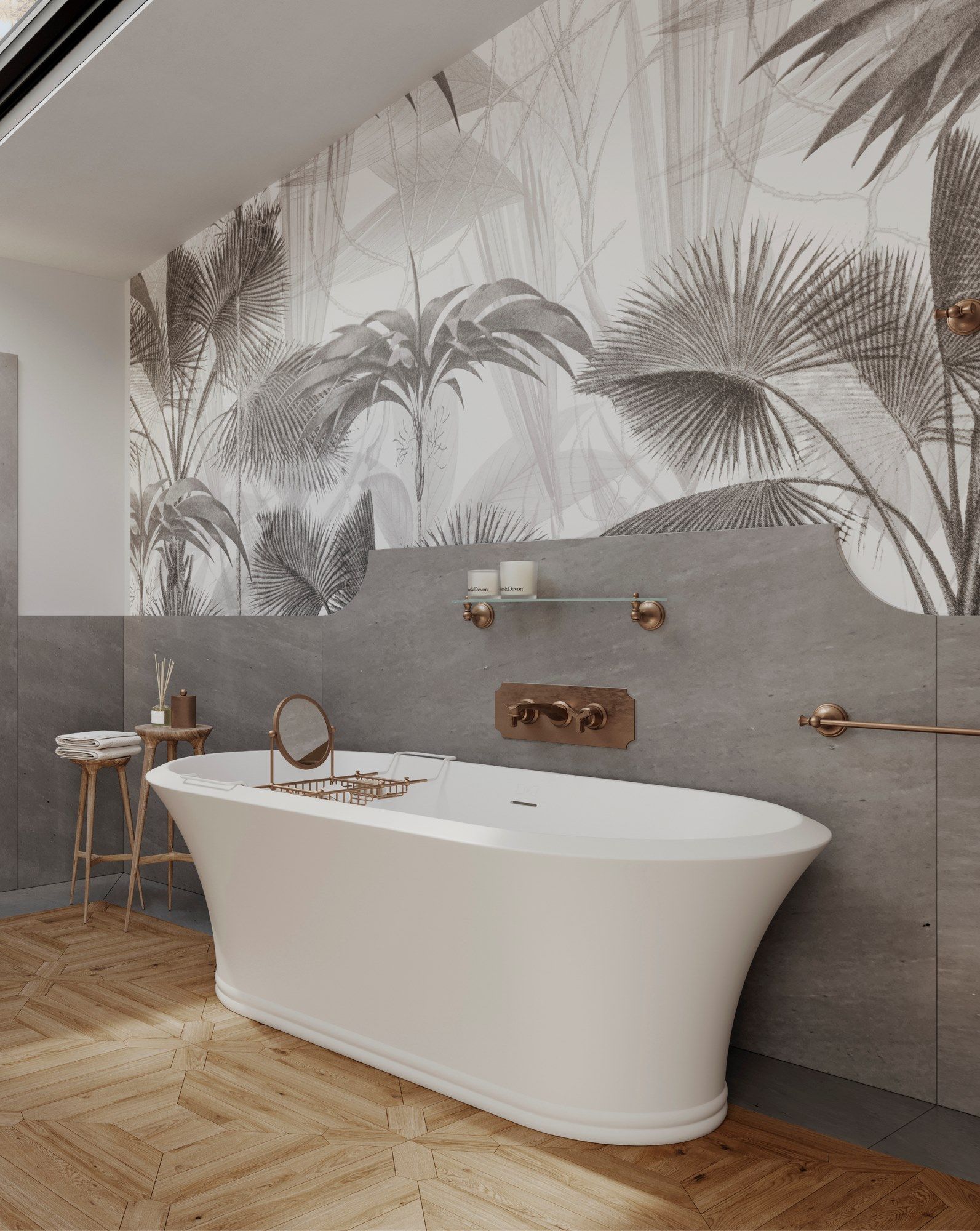 KALOS by Devon&Devon - Mensola bagno in cristallo e ottone - 3