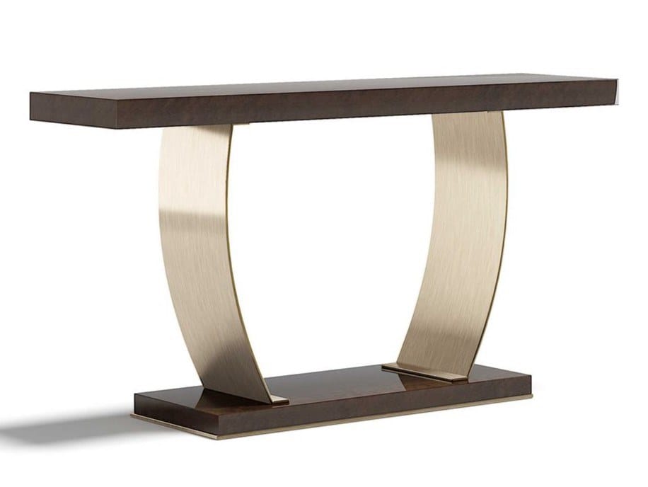 KARAMEL by Capital Collection - Consolle rettangolare in acciaio e legno