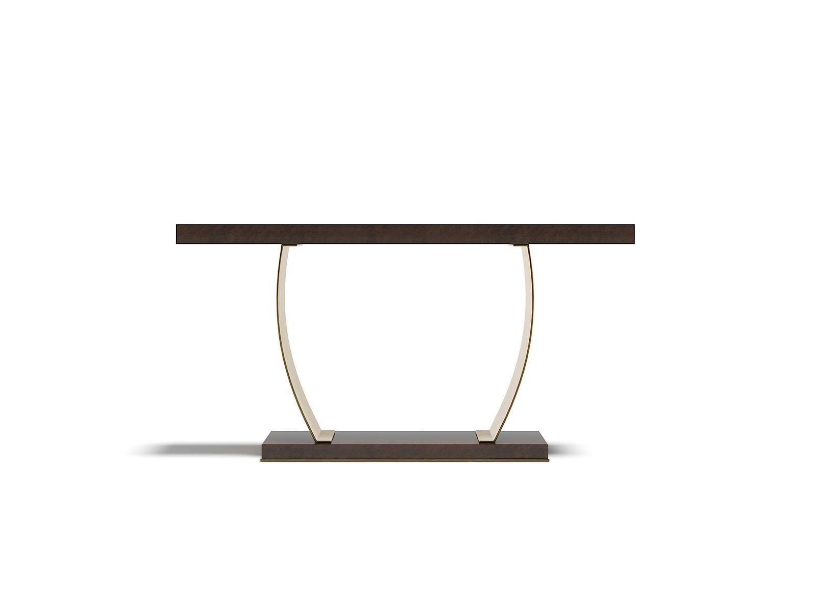KARAMEL by Capital Collection - Consolle rettangolare in acciaio e legno - 3