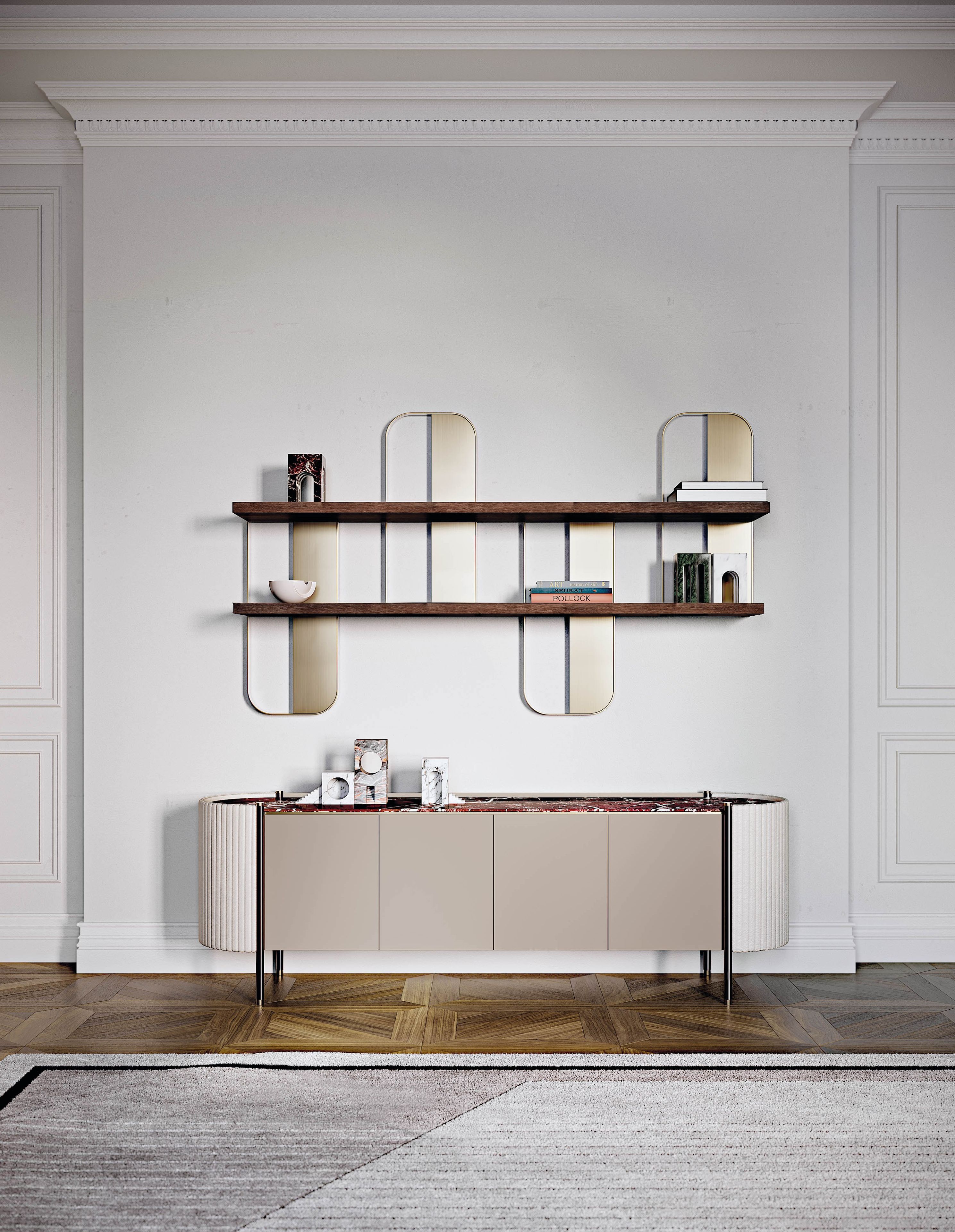 KARIN by Capital Collection - Madia in legno con piano in marmo e ante a battente - 2