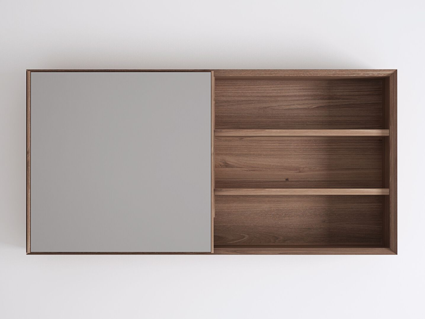 TAYLOR by KARPENTER - Specchio rettangolare da parete con contenitore